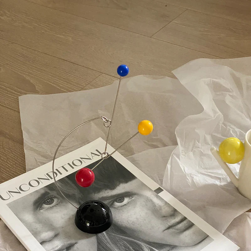 3 Ball Balance Ornament - Contemporary Metal Book Stand