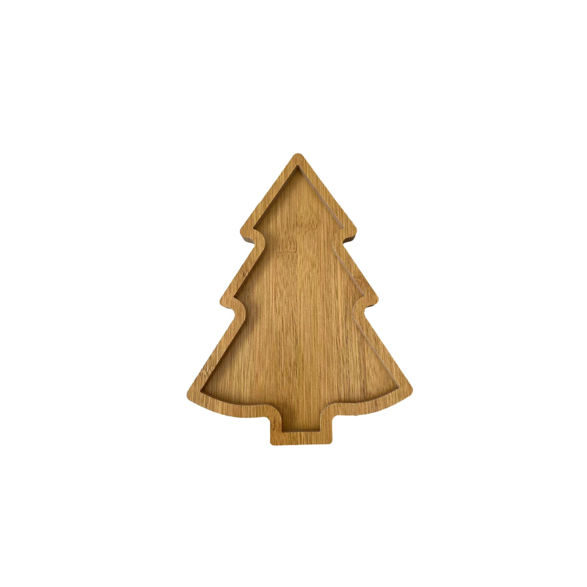 Christmas Tree Wooden Tray - Rustic Holiday Serving Platter