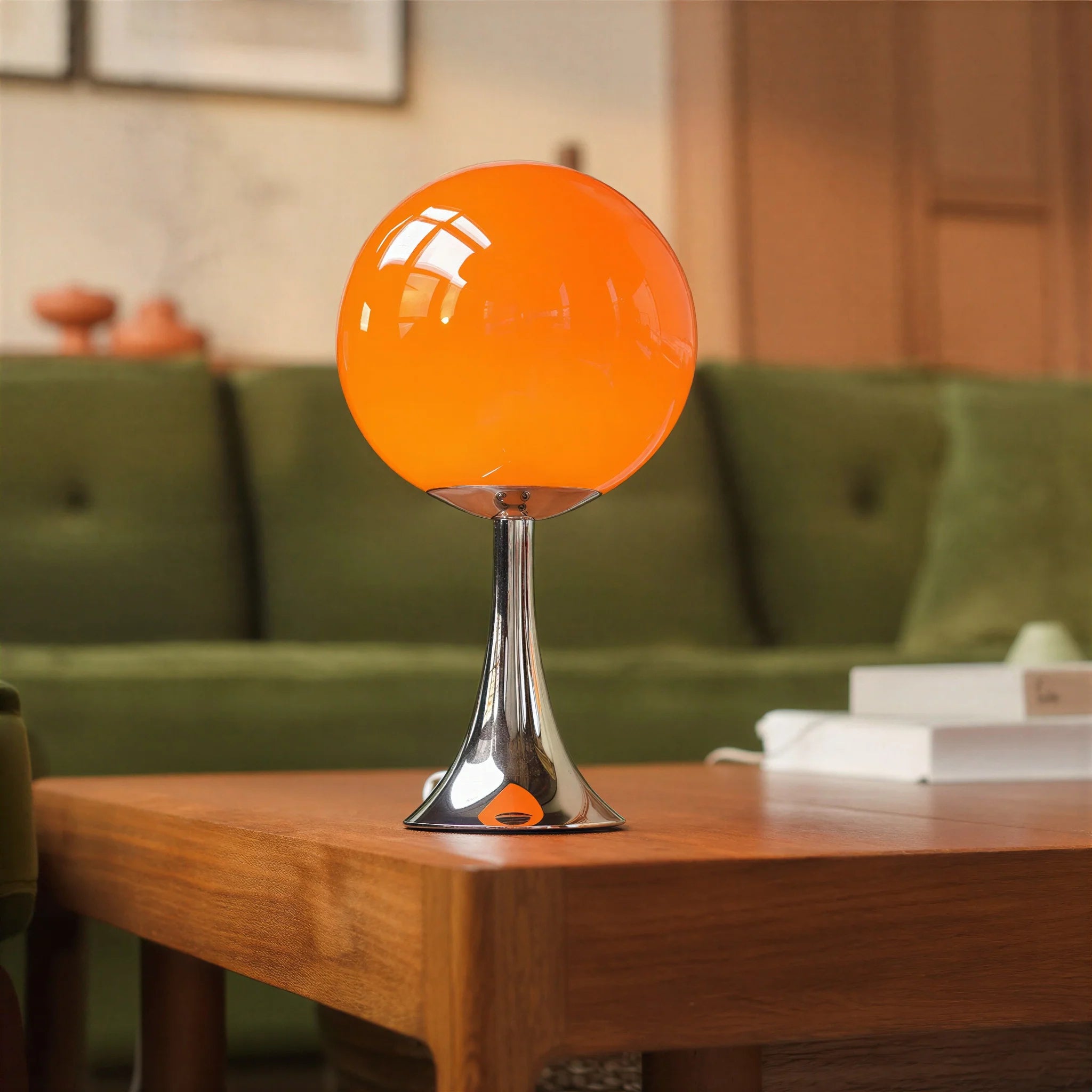 Retro Table Lamp - Colored Glass LED Light