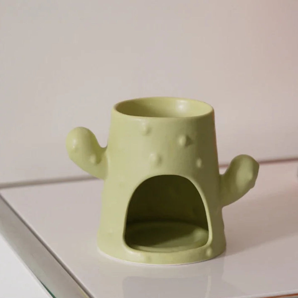 Ceramic Aromatherapy Furnace | Handcrafted Cactus Decor