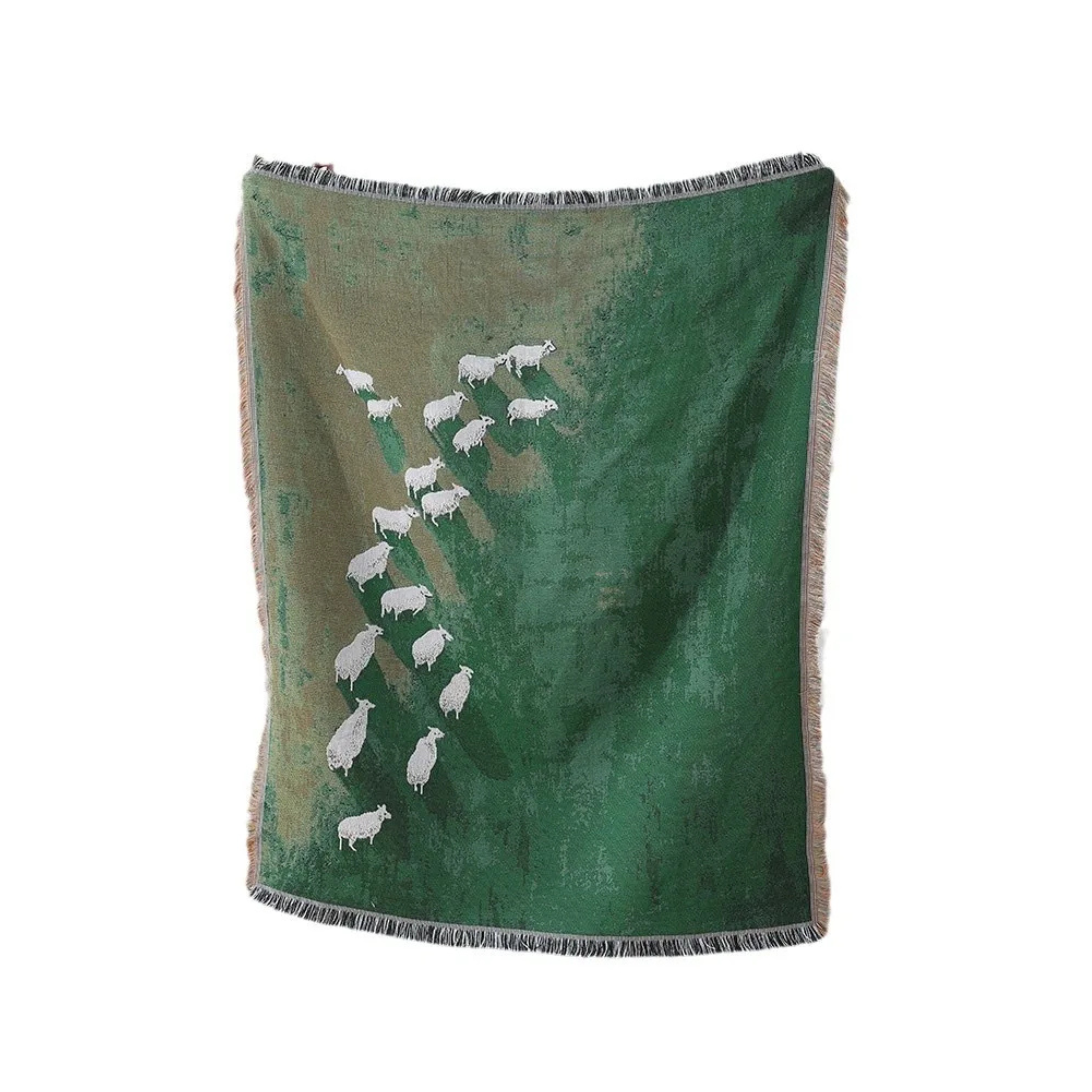 Sheep Throw Blanket - Lightweight Polyester Cotton Blend