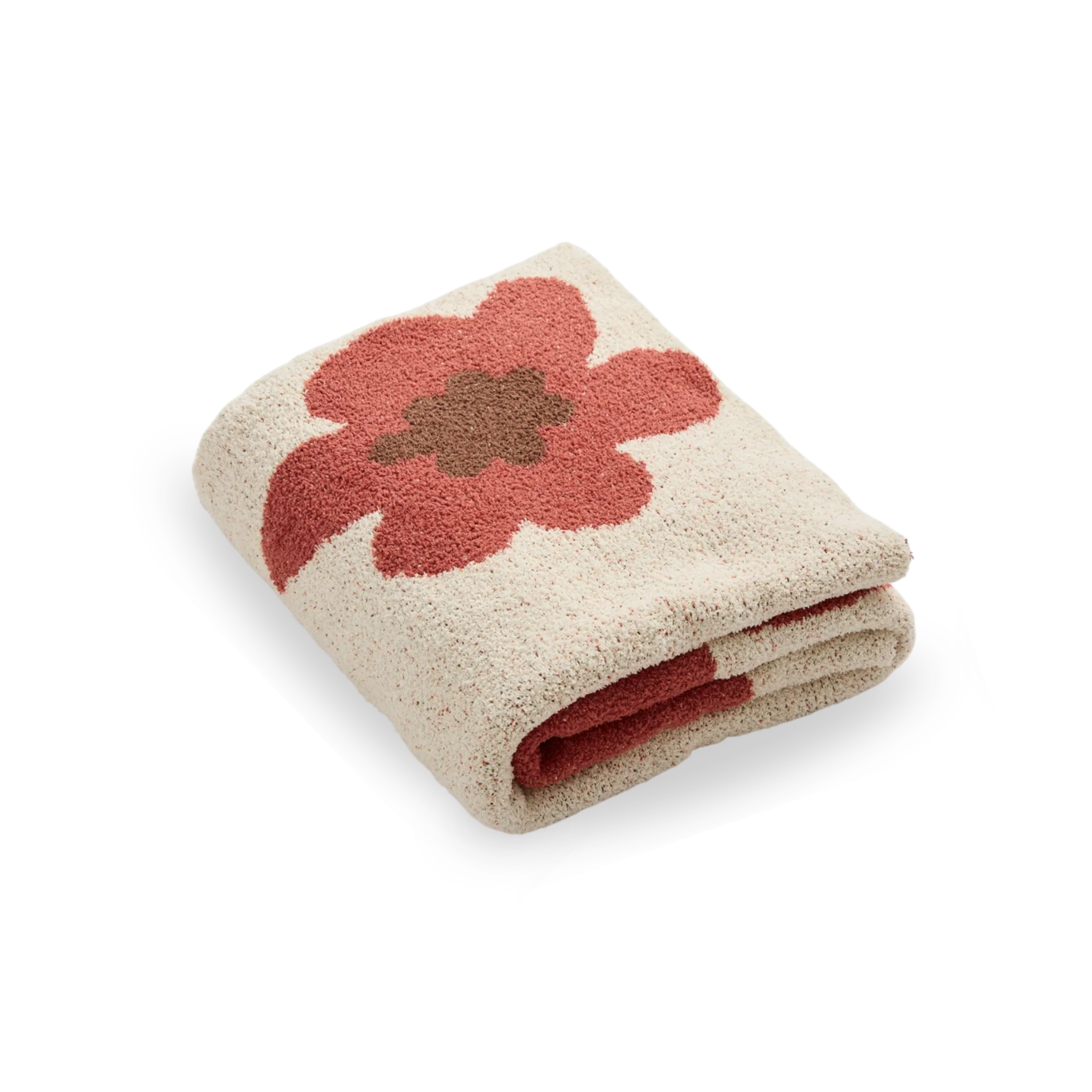 Microfiber Throw Blanket - Lightweight Floral Knit Cover