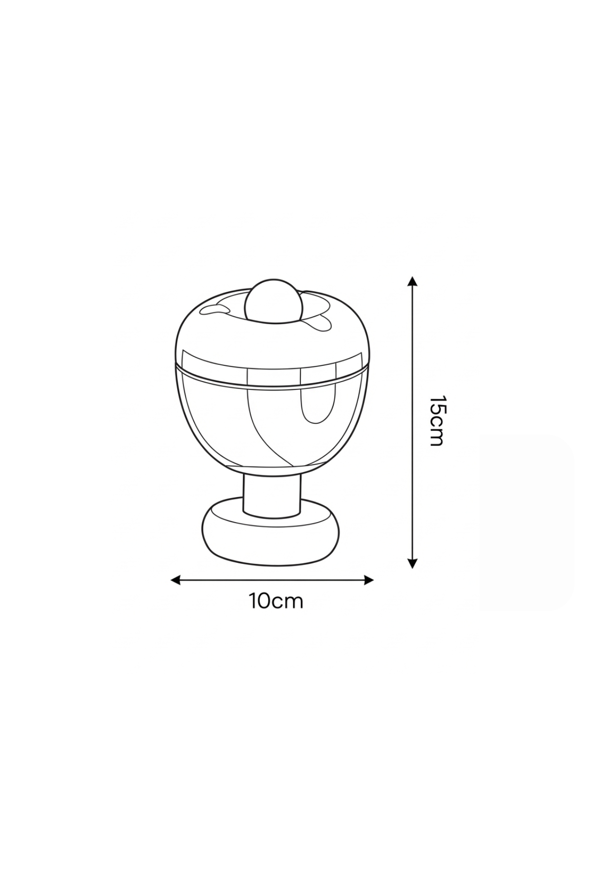 Stainless Steel Ashtray - Retro Ball Design, Small & Durable