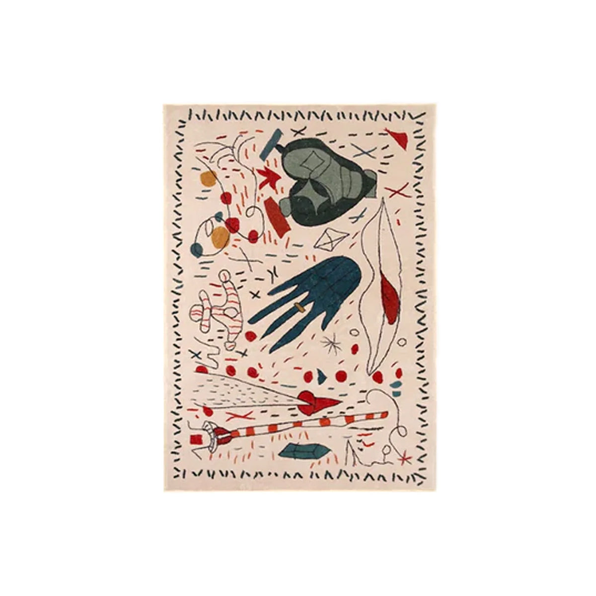 Colorful Graffiti Rug – Bold French Style Floor Covering