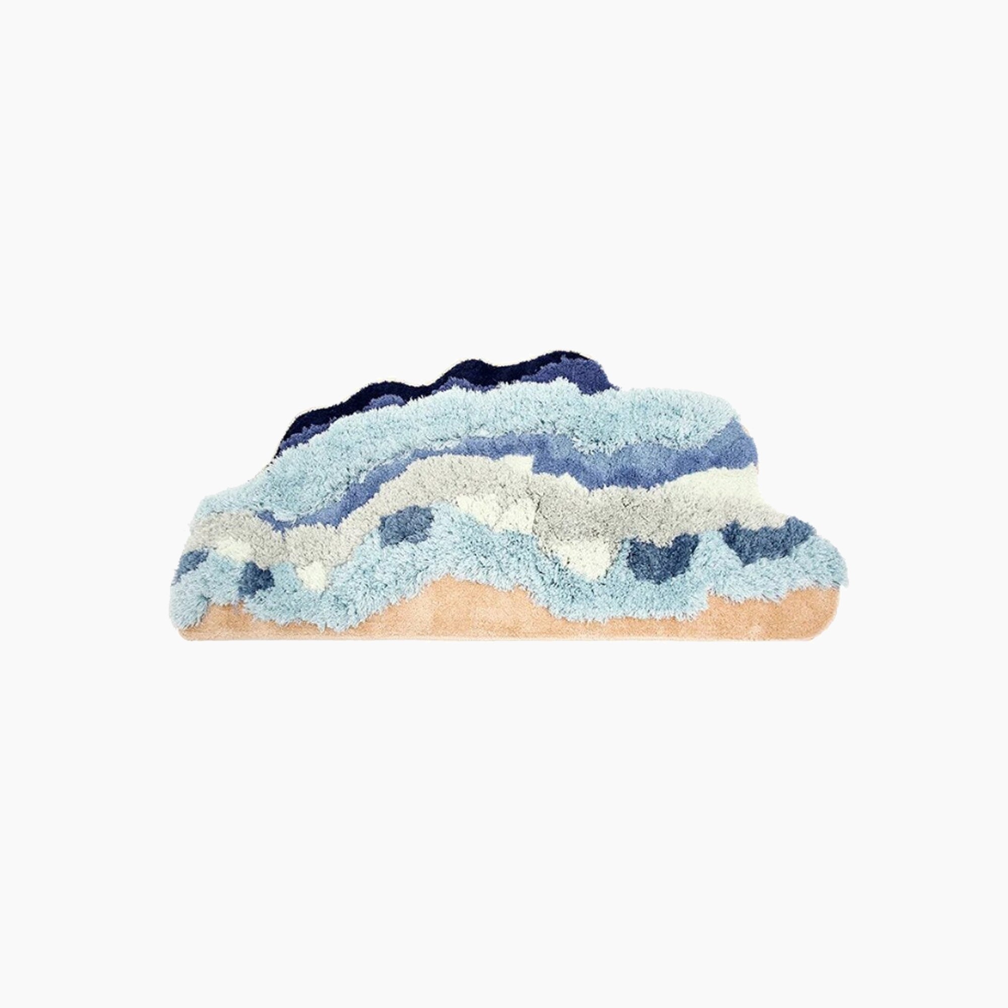 Beach Wave Rug - 3D Ocean Inspired Polyester Mat