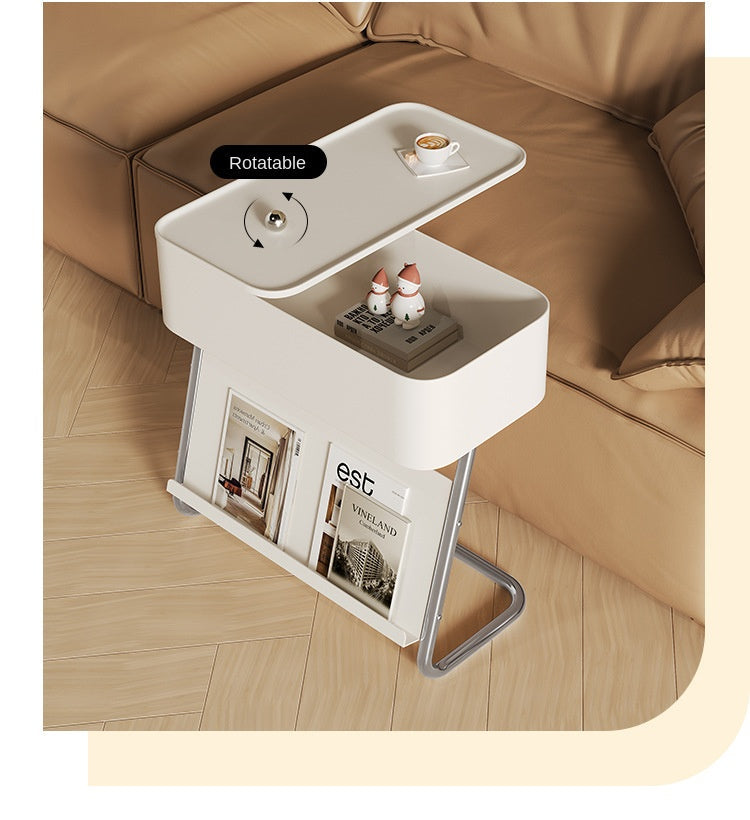 Metal Side Table – Slide Top Adjustable Frame