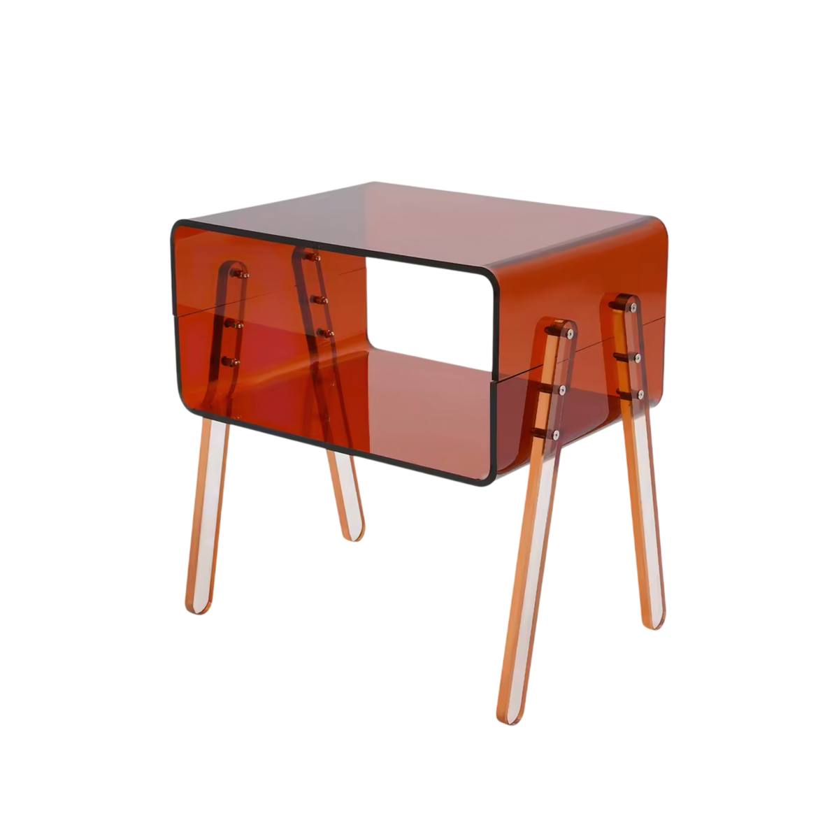 Clear Acrylic Side Table Modern Minimalist Nightstand End Table