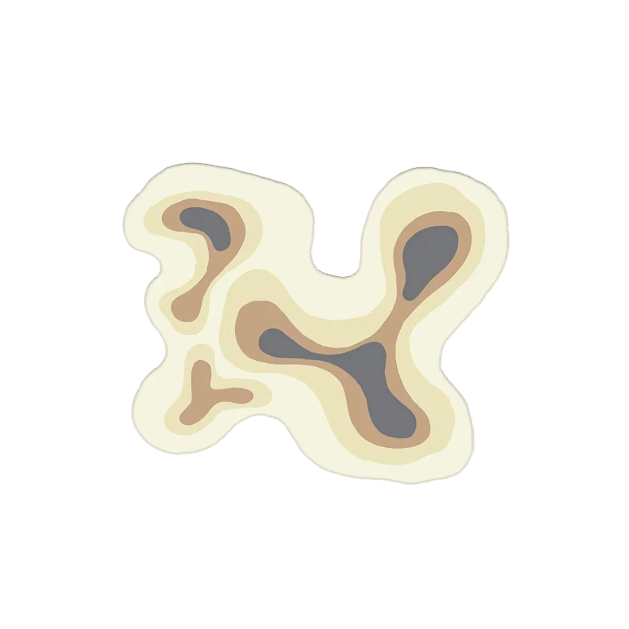 Abstract Area Rug - Irregular Shape Flat Lightweight Rug