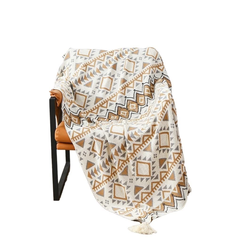 Navajo Throw Blanket - Retro Southwest Cozy Fleece 51x79 Inch