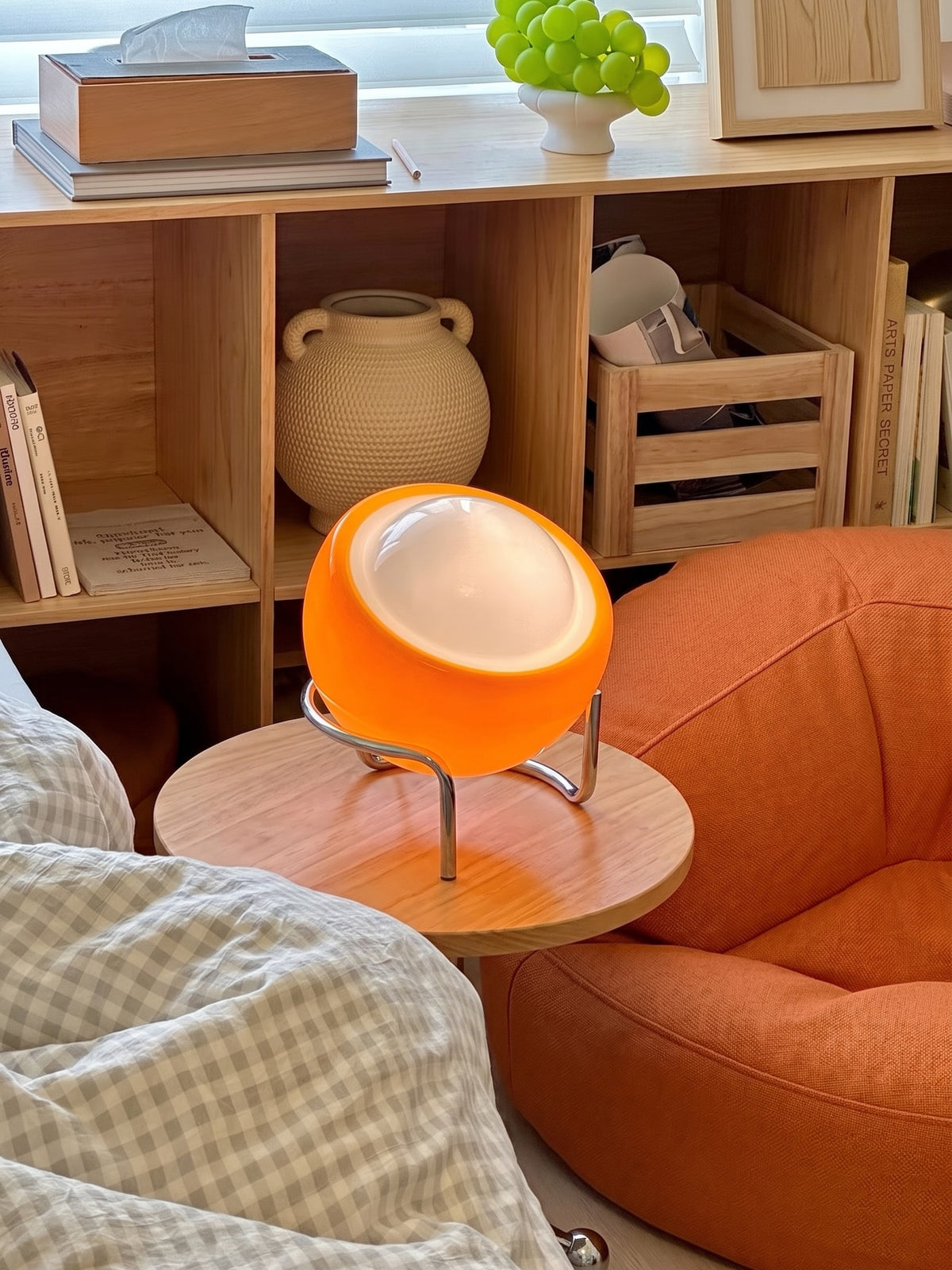 Bauhaus Egg Lamp – Retro Table Lamp, LED Corded Light