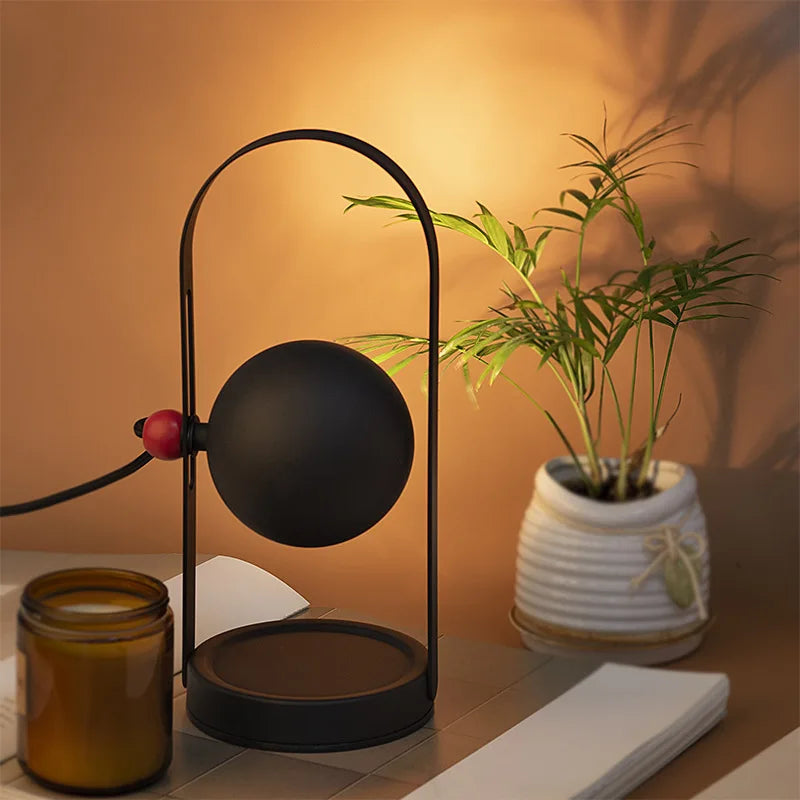 Black Dimmable Candle Warmer - Ambient Lighting Accessory