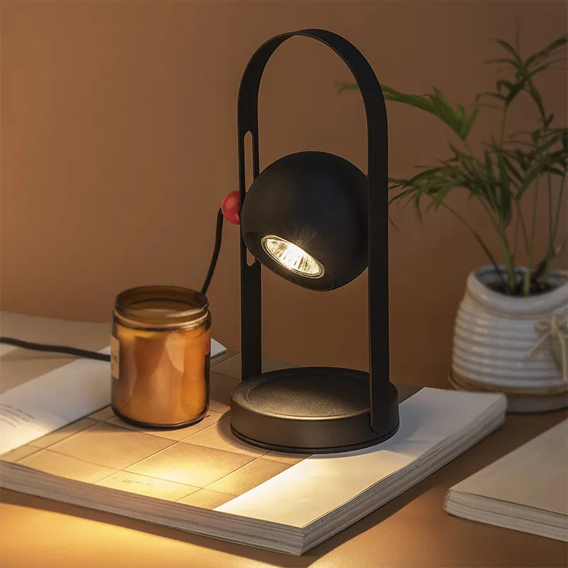 Black Dimmable Candle Warmer - Ambient Lighting Accessory