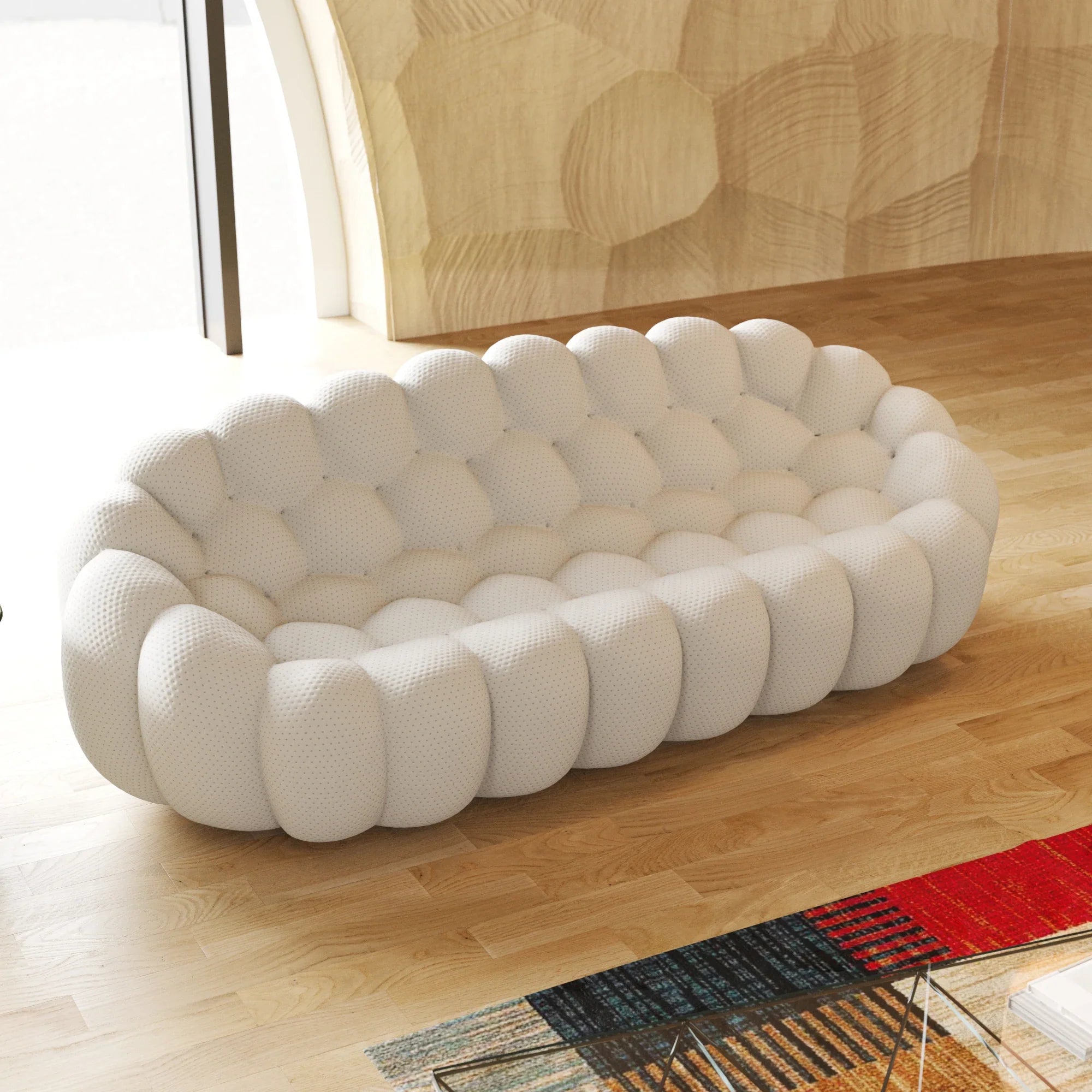 Honeycomb Mesh Bean Bag - Modern Foam Sofa Comfort
