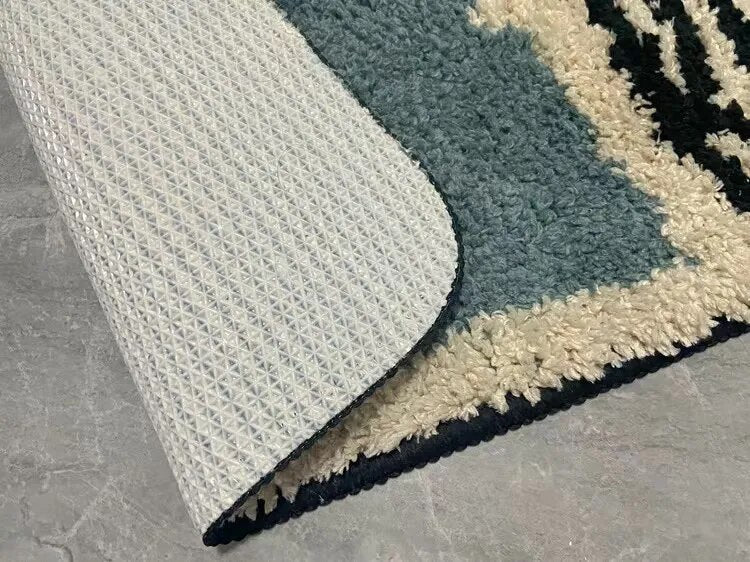 Nordic Bath Mat – Hand Crafted Abstract Plush Rug