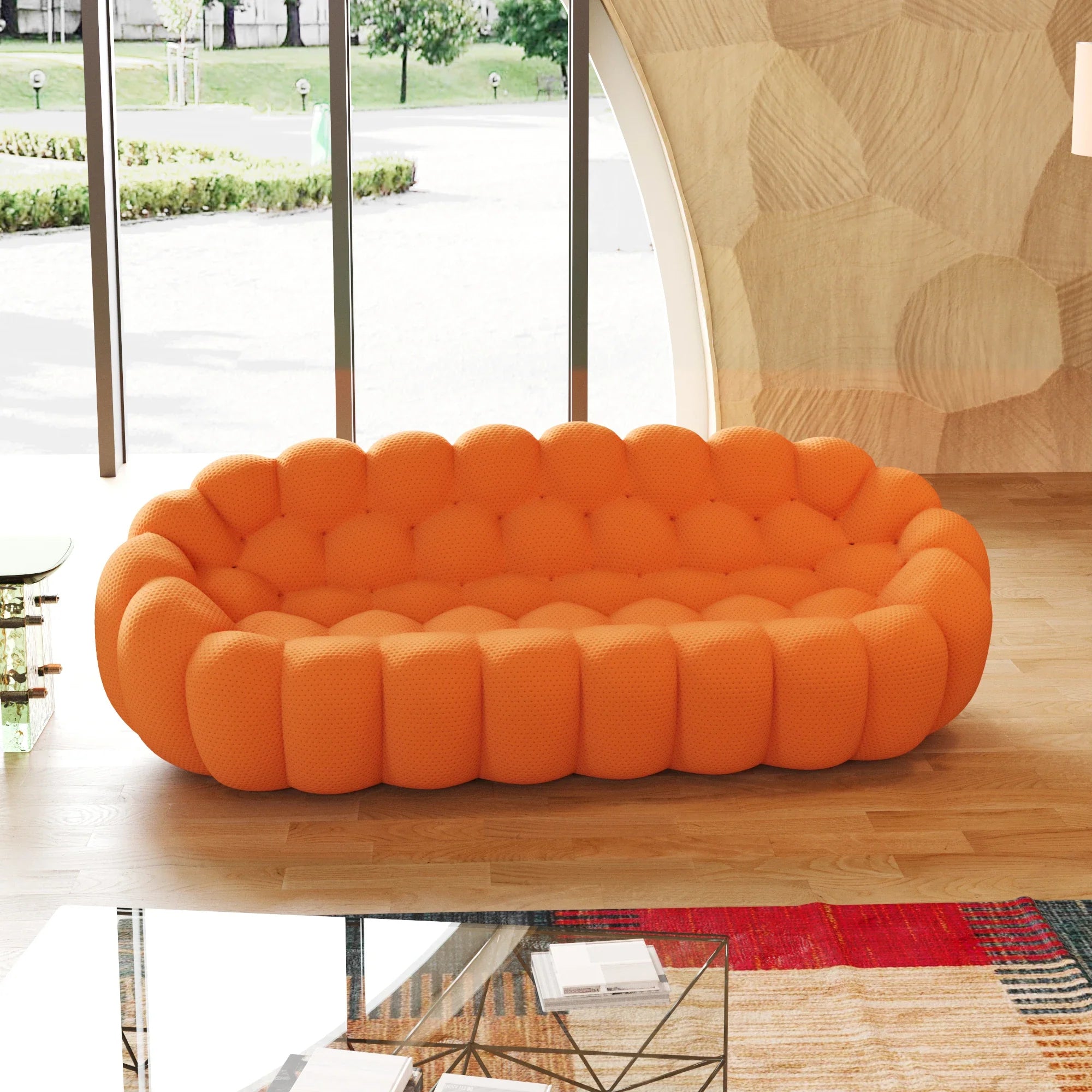 Honeycomb Mesh Bean Bag - Modern Foam Sofa Comfort