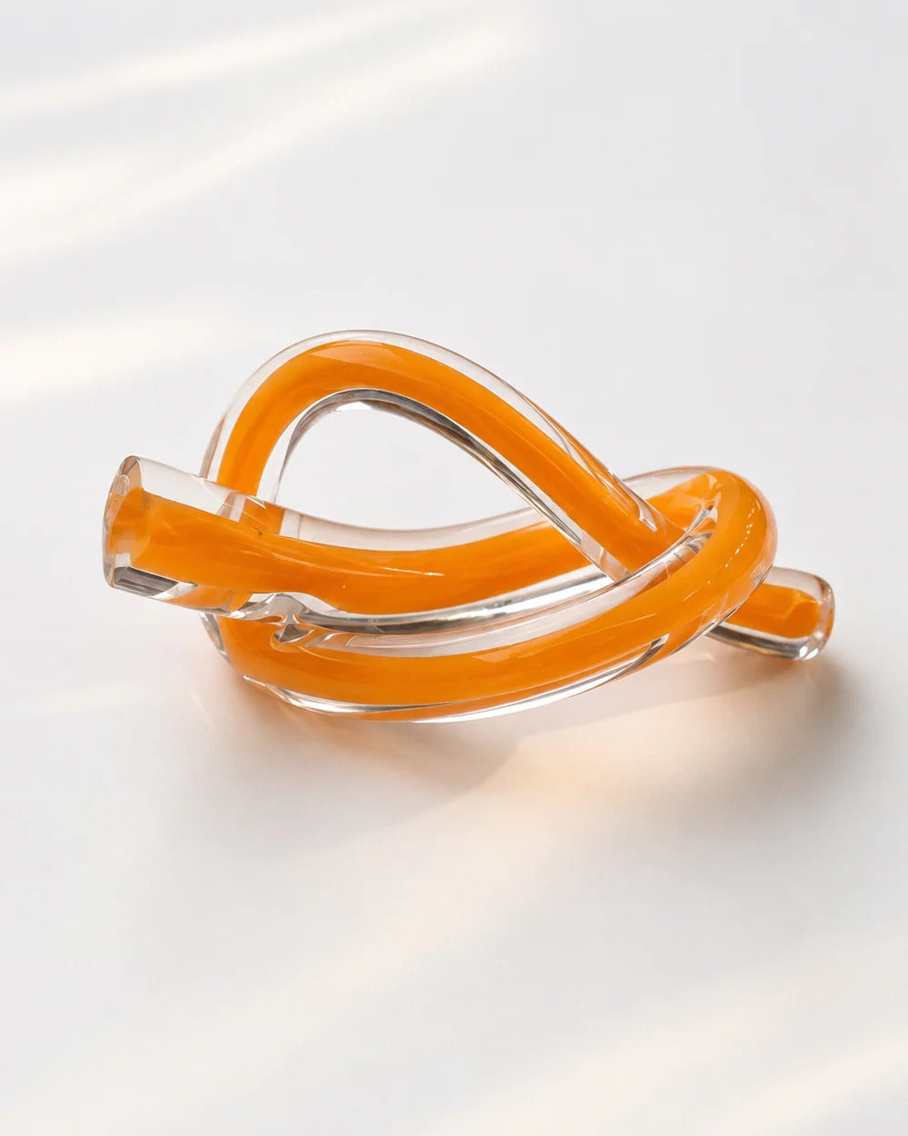 Modern Hollow Glass Knot Sculpture