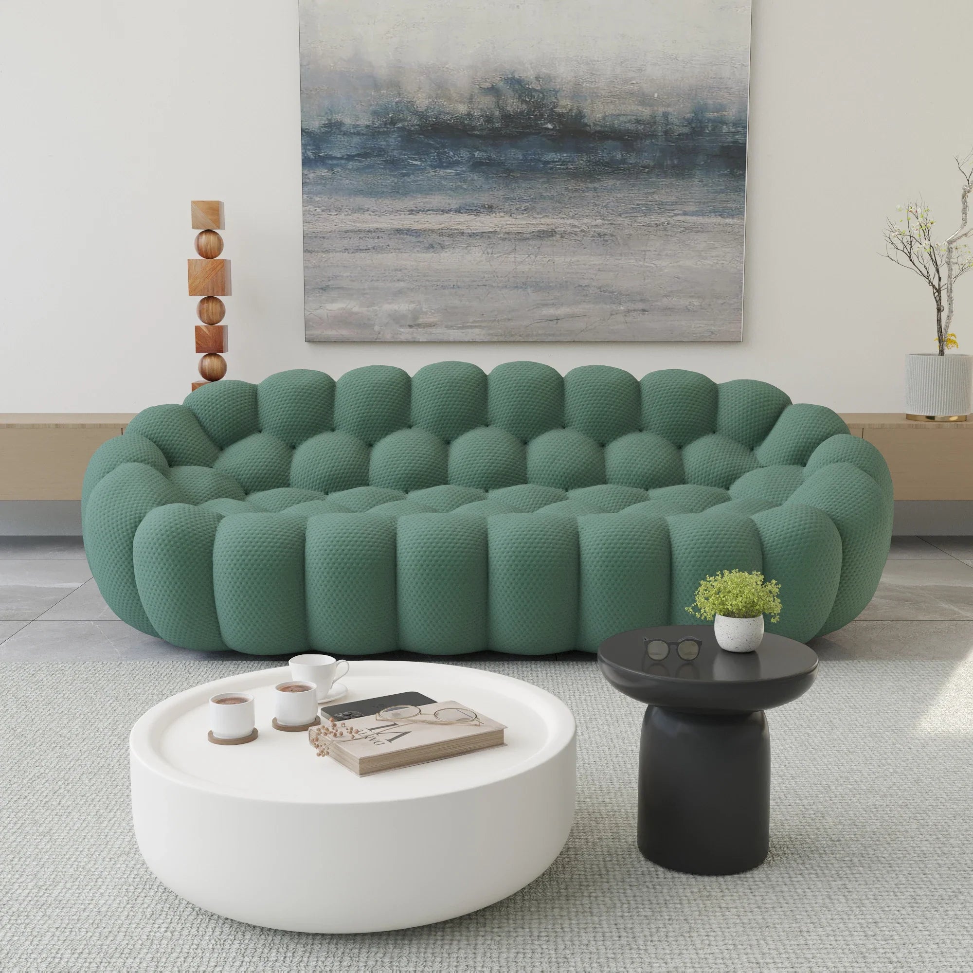 Honeycomb Mesh Bean Bag - Modern Foam Sofa Comfort