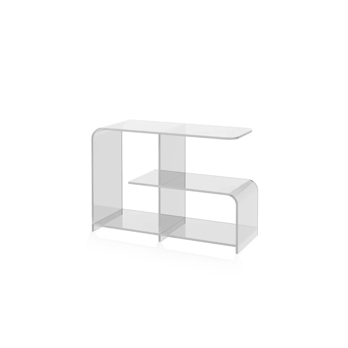 Acrylic Side Table – Retro Double Round Edge