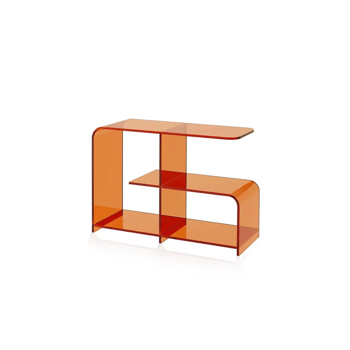 Acrylic Side Table – Retro Double Round Edge