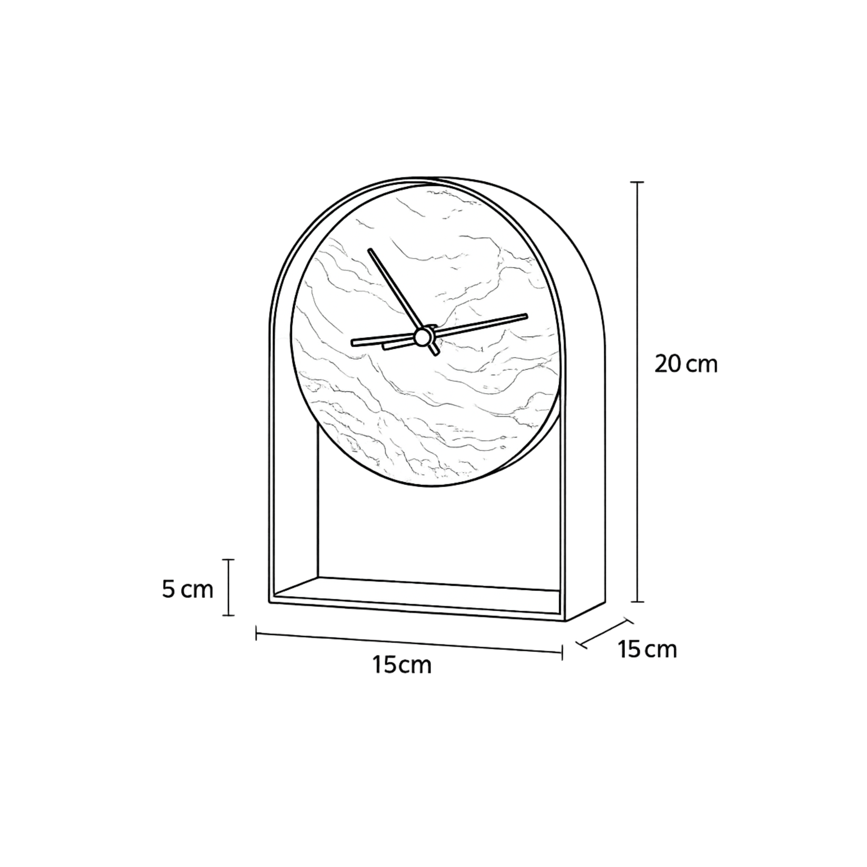 Artisan Marble Desktop Clock Modern