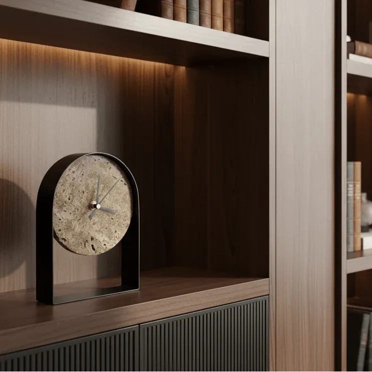 Artisan Marble Desktop Clock Modern Model