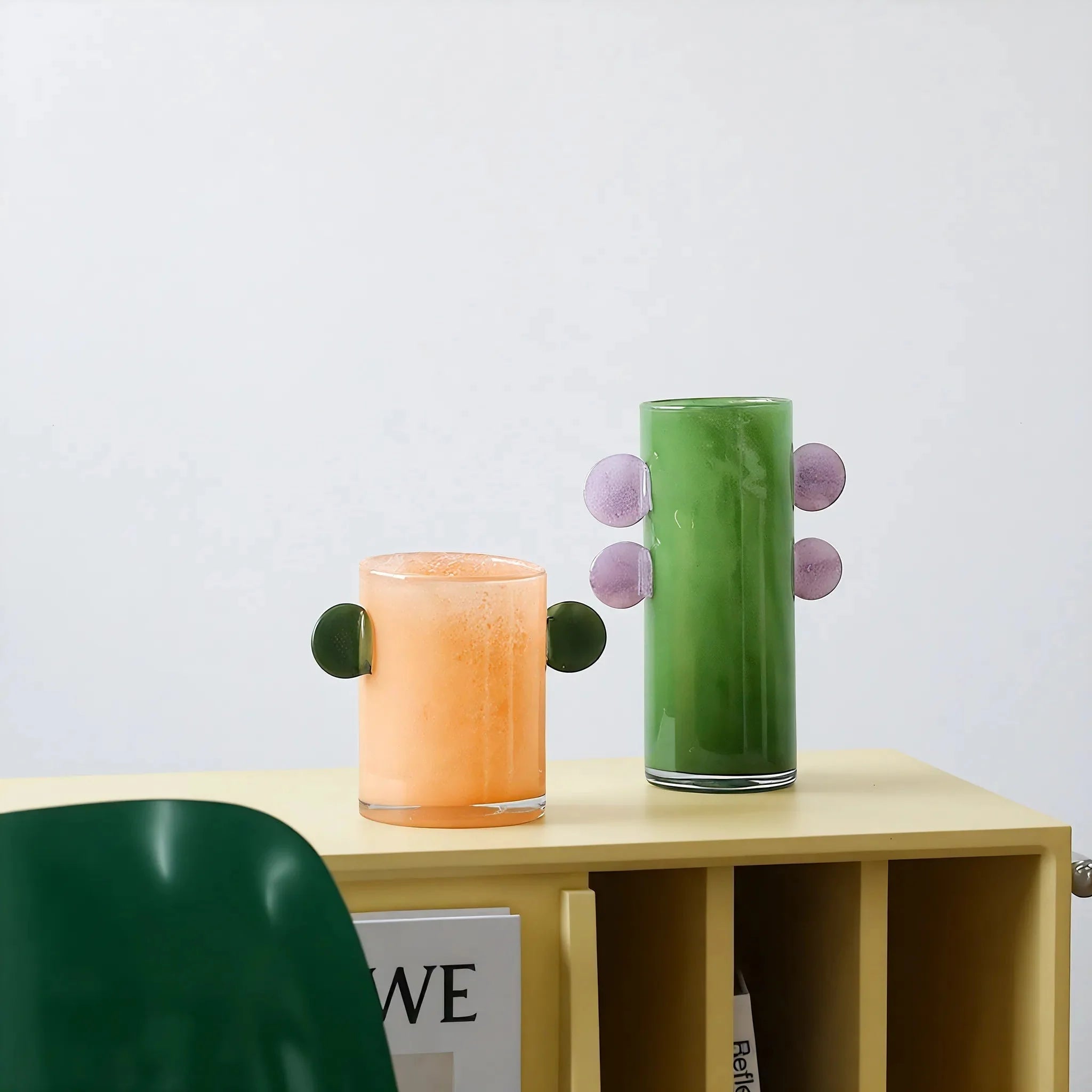 ARTISANAL GLASS | Handcrafted Vase with Sculptural Accents