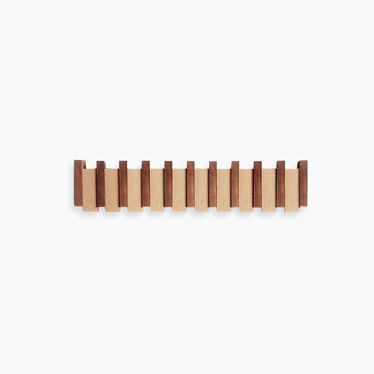 Foldable Wooden Hanger – Beech & Walnut Multi Tier Rack