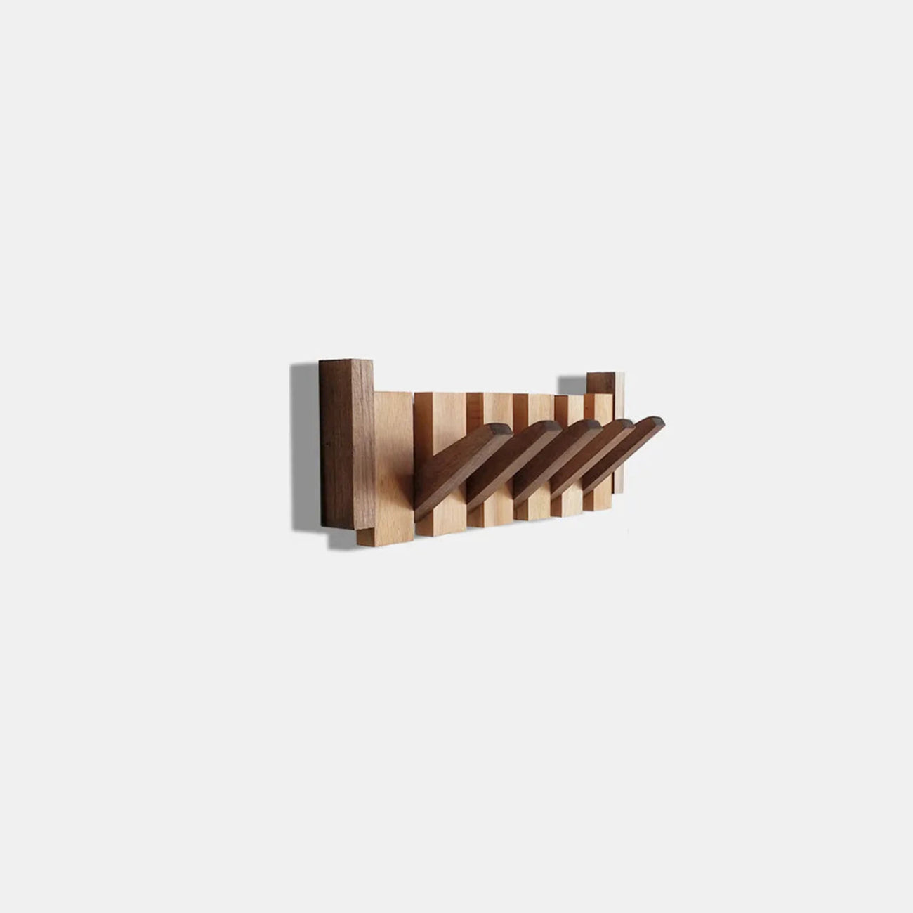 Foldable Wooden Hanger – Beech & Walnut Multi Tier Rack