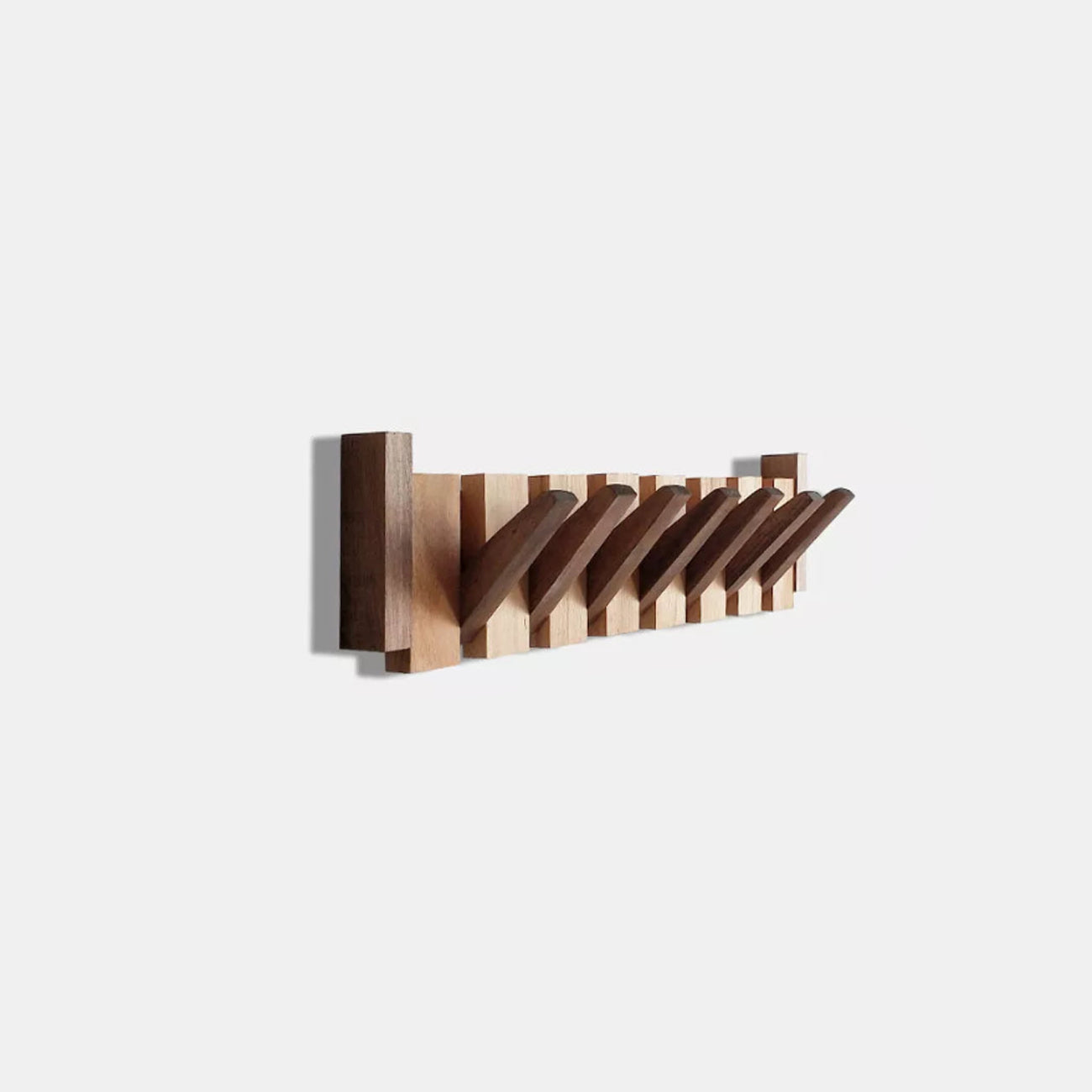Foldable Wooden Hanger – Beech & Walnut Multi Tier Rack