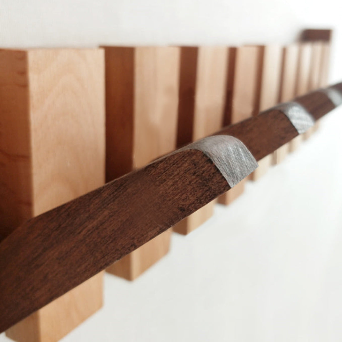 Foldable Wooden Hanger – Beech & Walnut Multi Tier Rack
