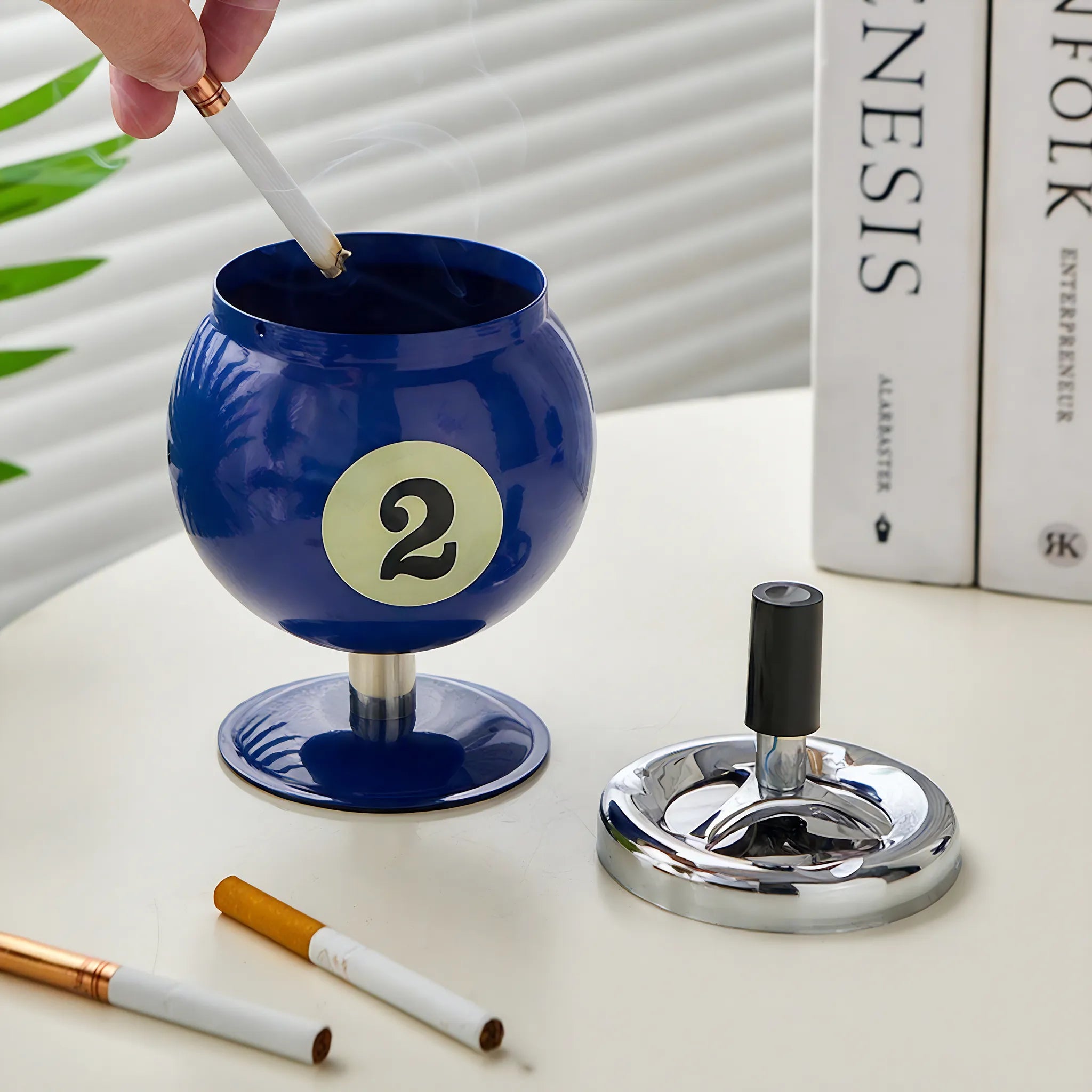 Metal Billiards Ashtray | Contemporary Smoking Accessory