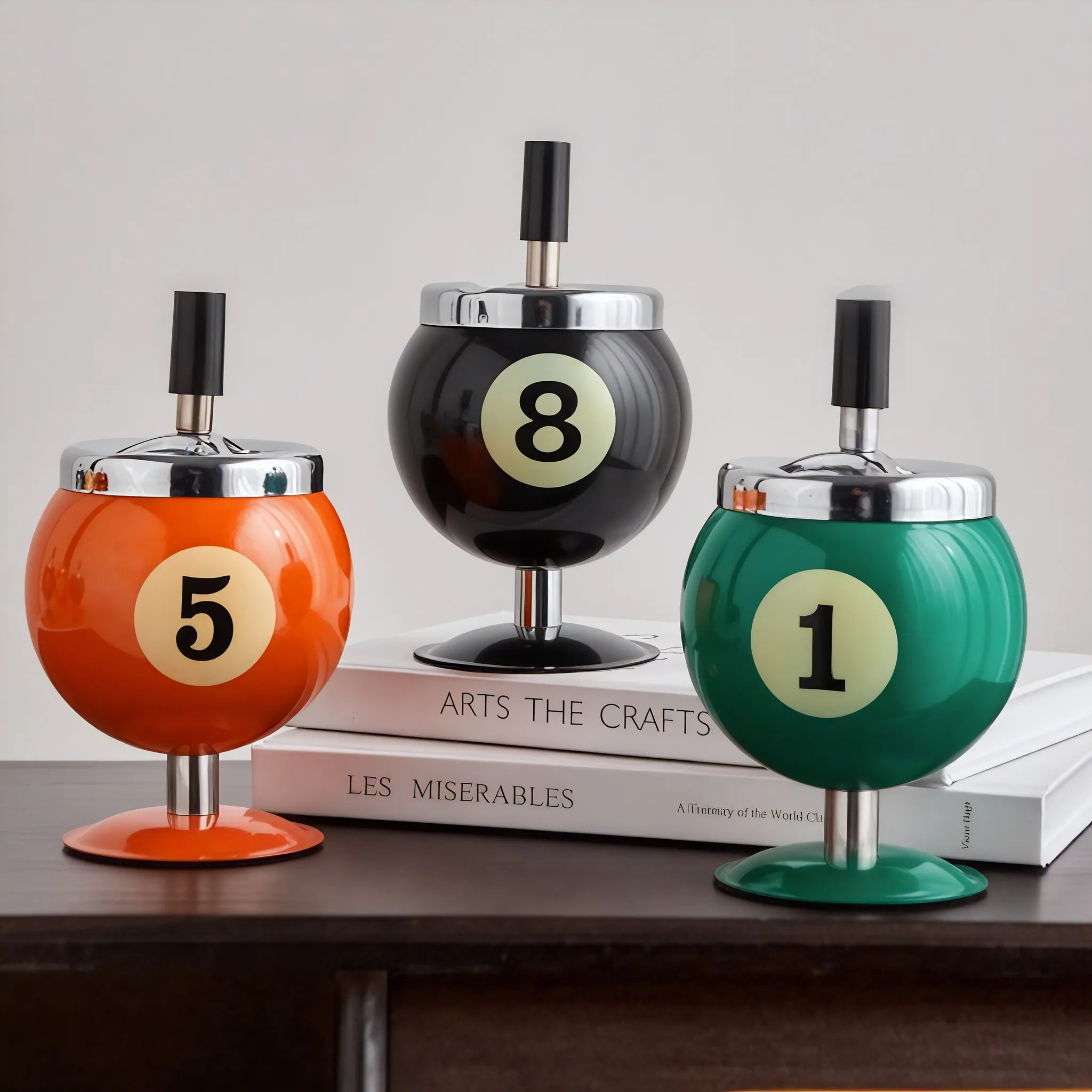Metal Billiards Ashtray | Contemporary Smoking Accessory