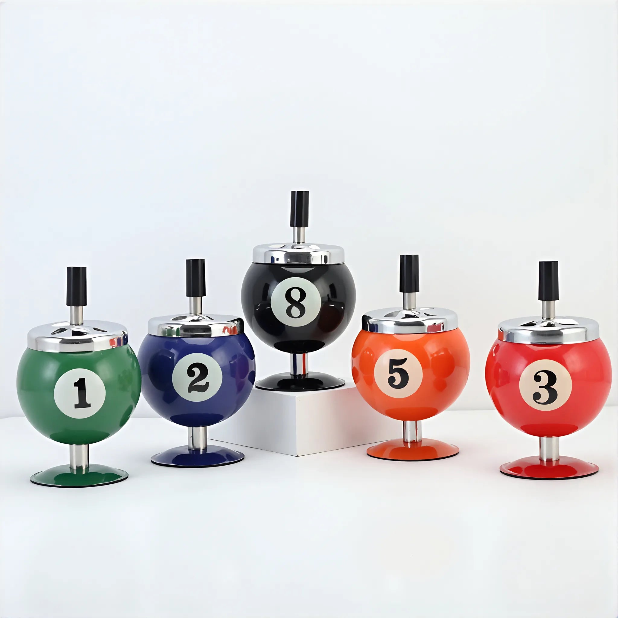 Metal Billiards Ashtray | Contemporary Smoking Accessory