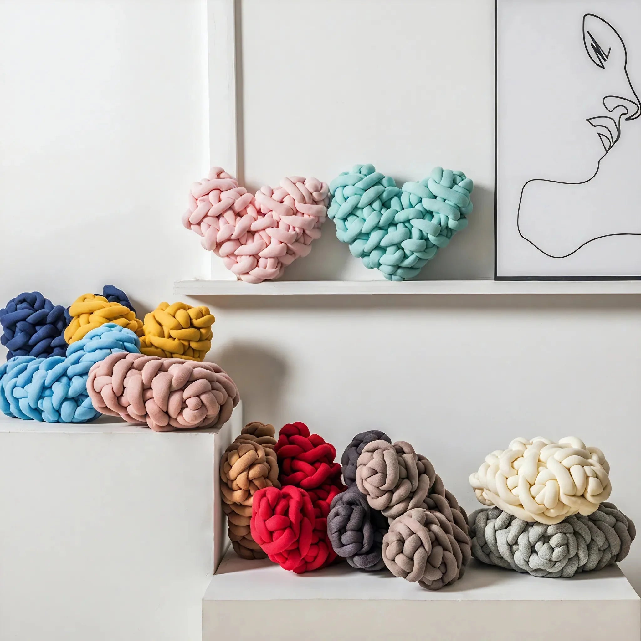 HEART-KNOT | Chunky Braided Love Cushion