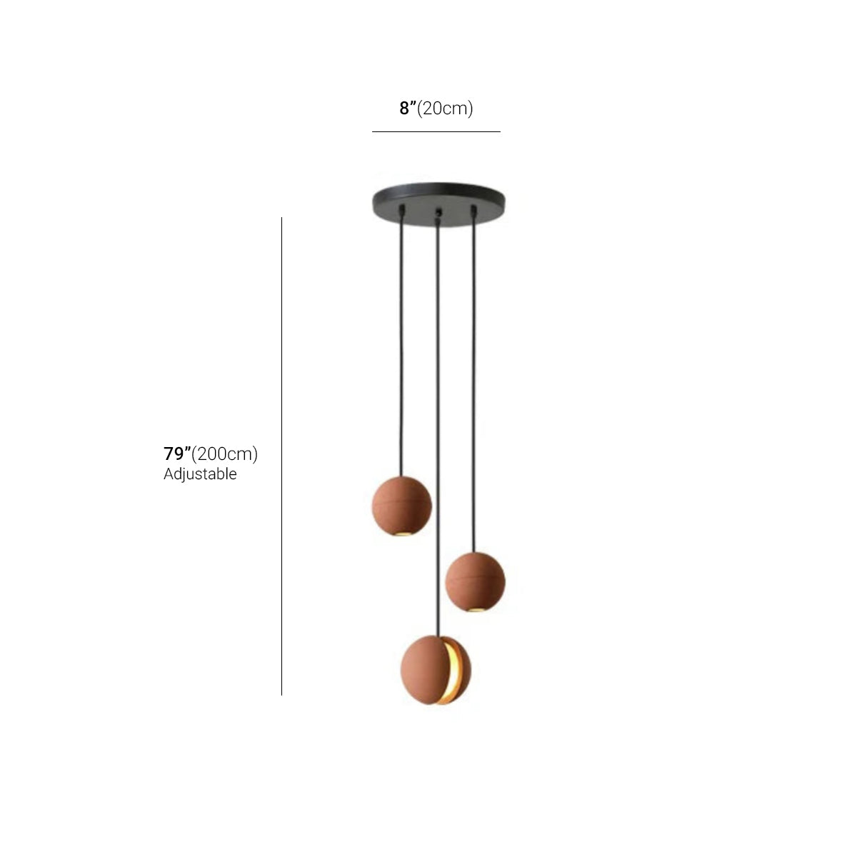 Cement Ceiling Light - Moon & Planet Ball Pendant
