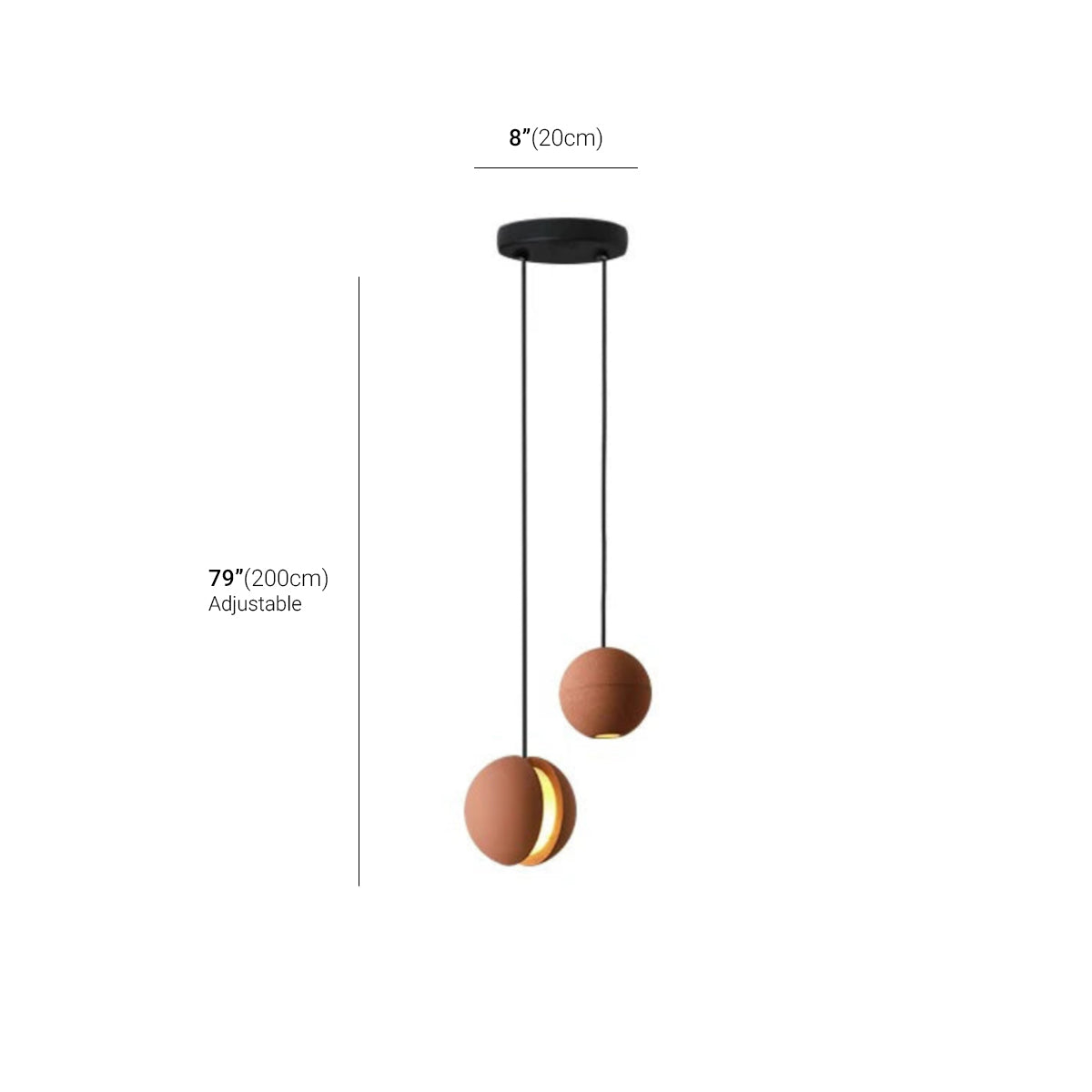 Cement Ceiling Light - Moon & Planet Ball Pendant