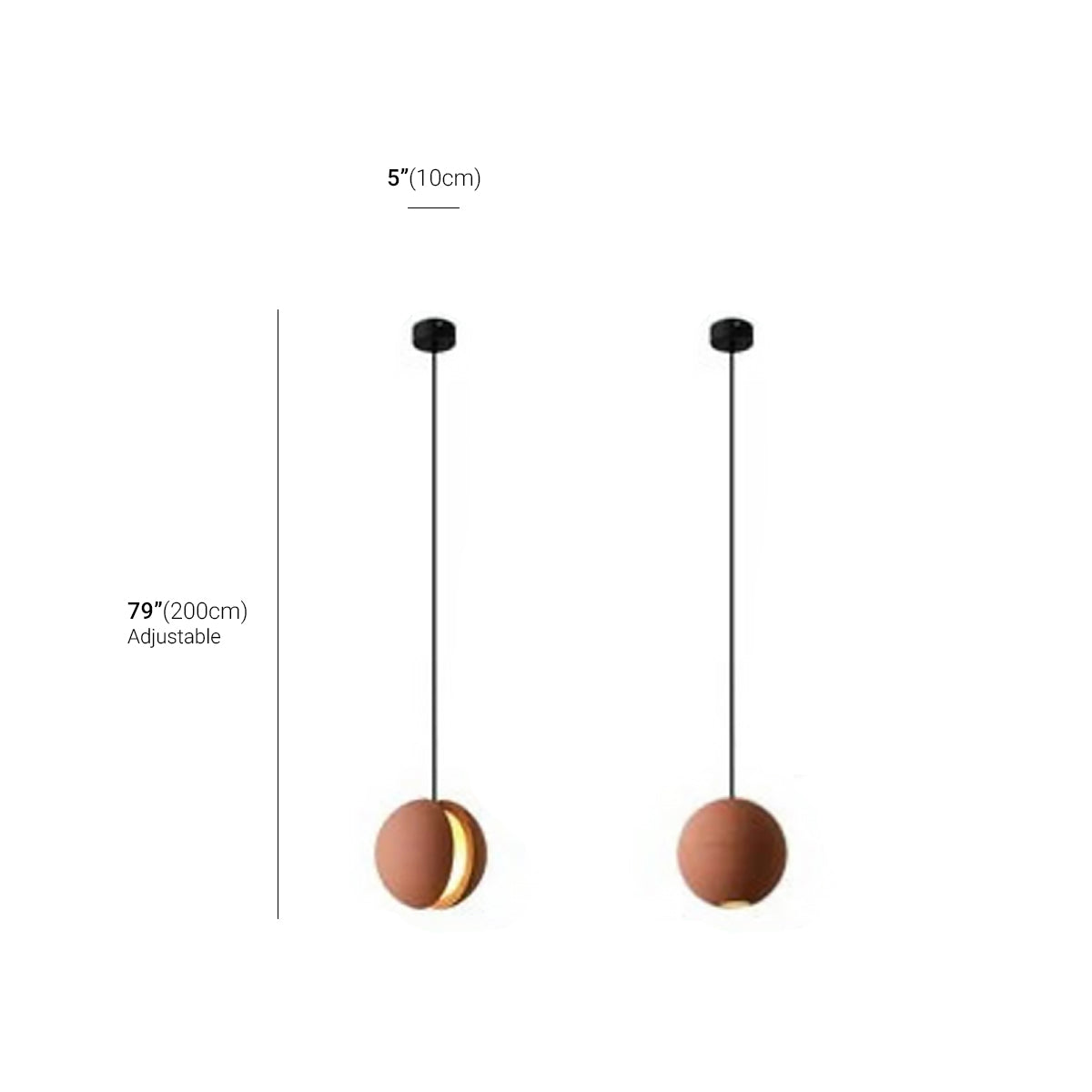 Cement Ceiling Light - Moon & Planet Ball Pendant