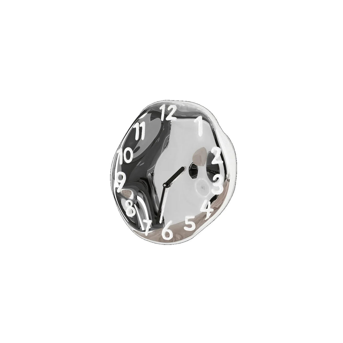 Chrome Ceramic Wall Clock - Modern Decorative Timepiece