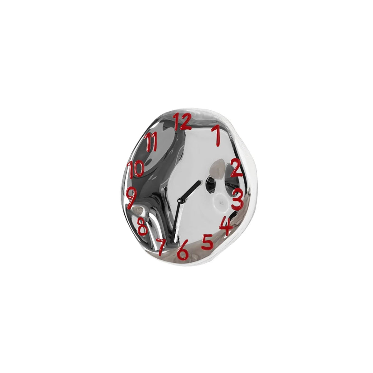 Chrome Ceramic Wall Clock - Modern Decorative Timepiece