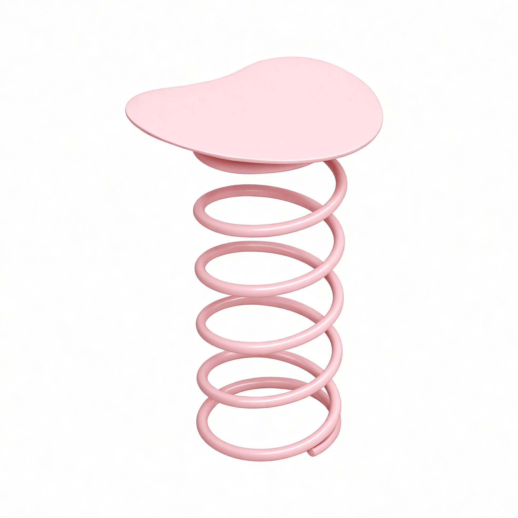 COIL PERCH | Vibrant Spiral Stool-Table Combo