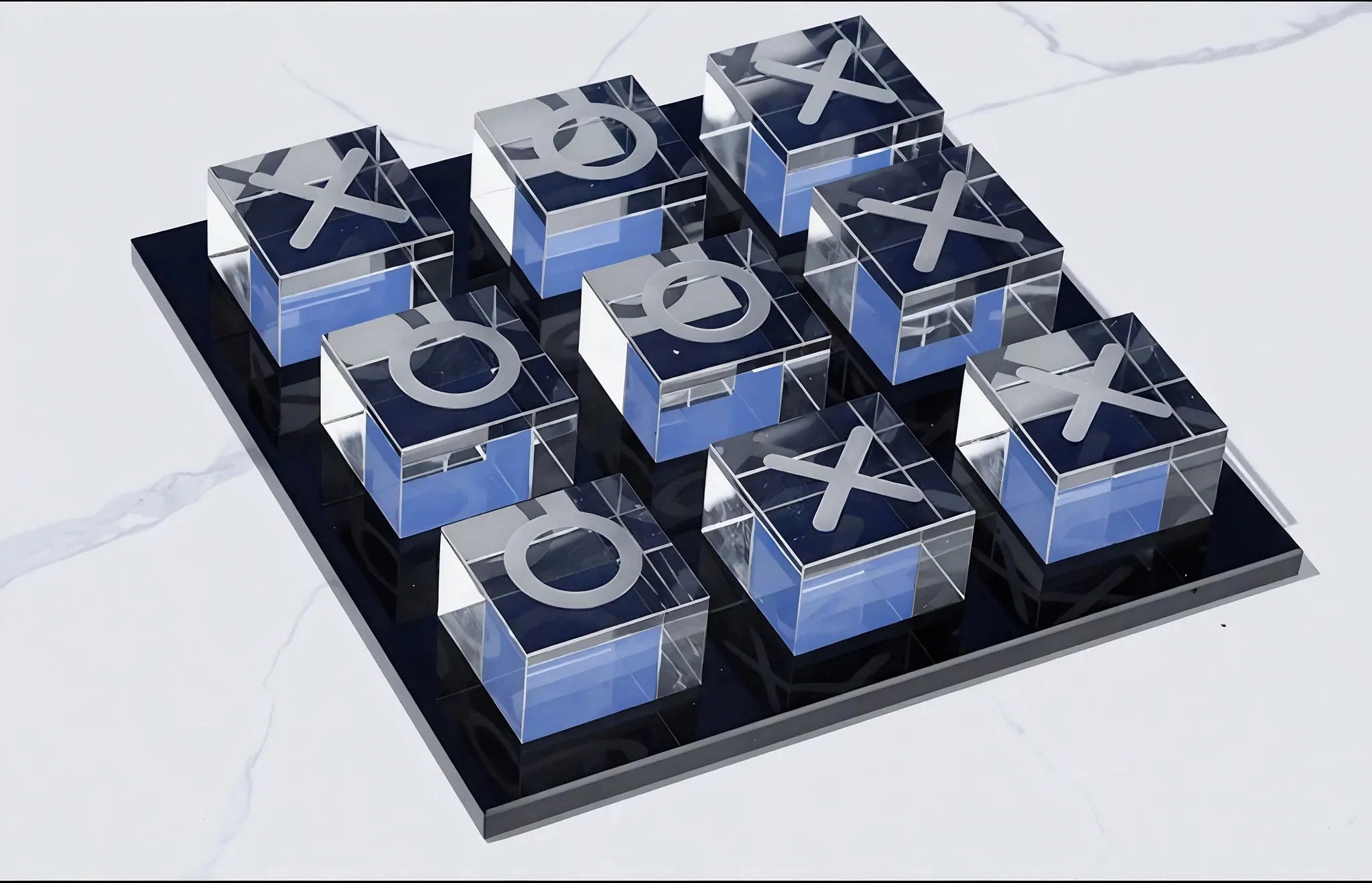 CRYSTAL-PLAY | Luxurious K9 Crystal Tic-Tac-Toe Set