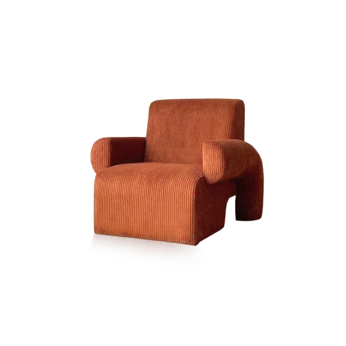 Corduroy Lounge Couch - Solid Wood Danish Sofa