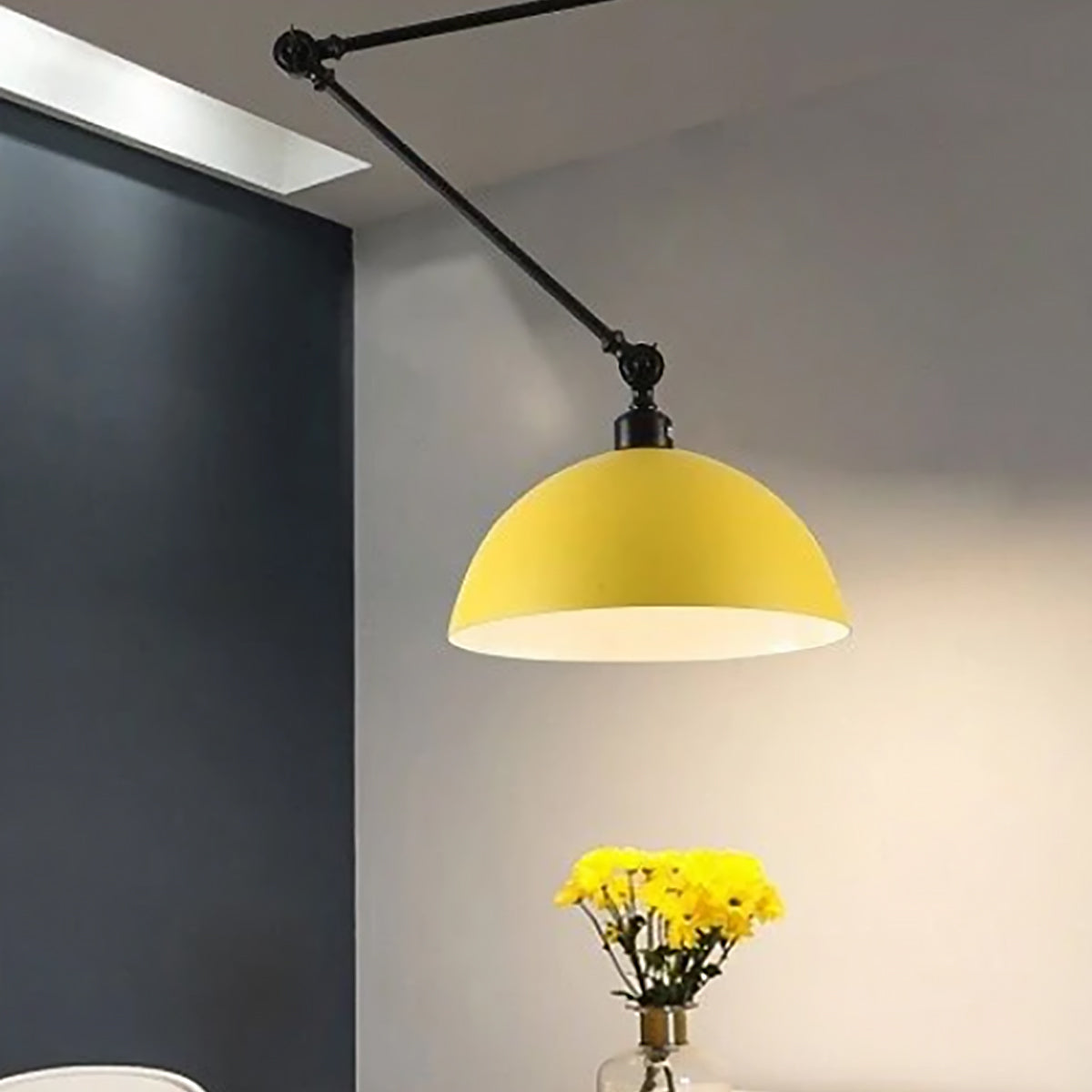 Dome Pendant Light | Retro Metal Ceiling Lamp 9.5" x 9.5"