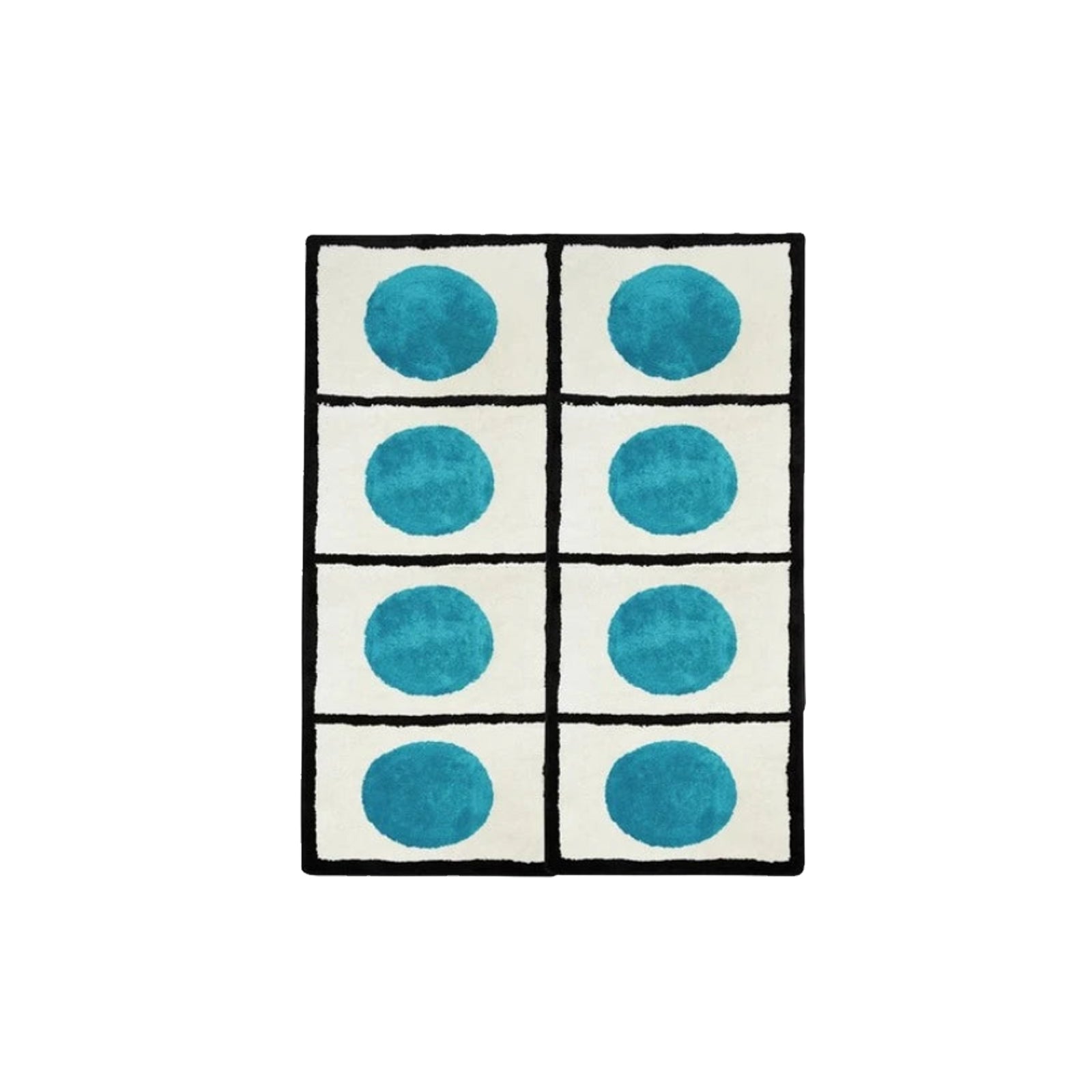 Minimalistic Area Rug - Dot Pattern Polyester Mat