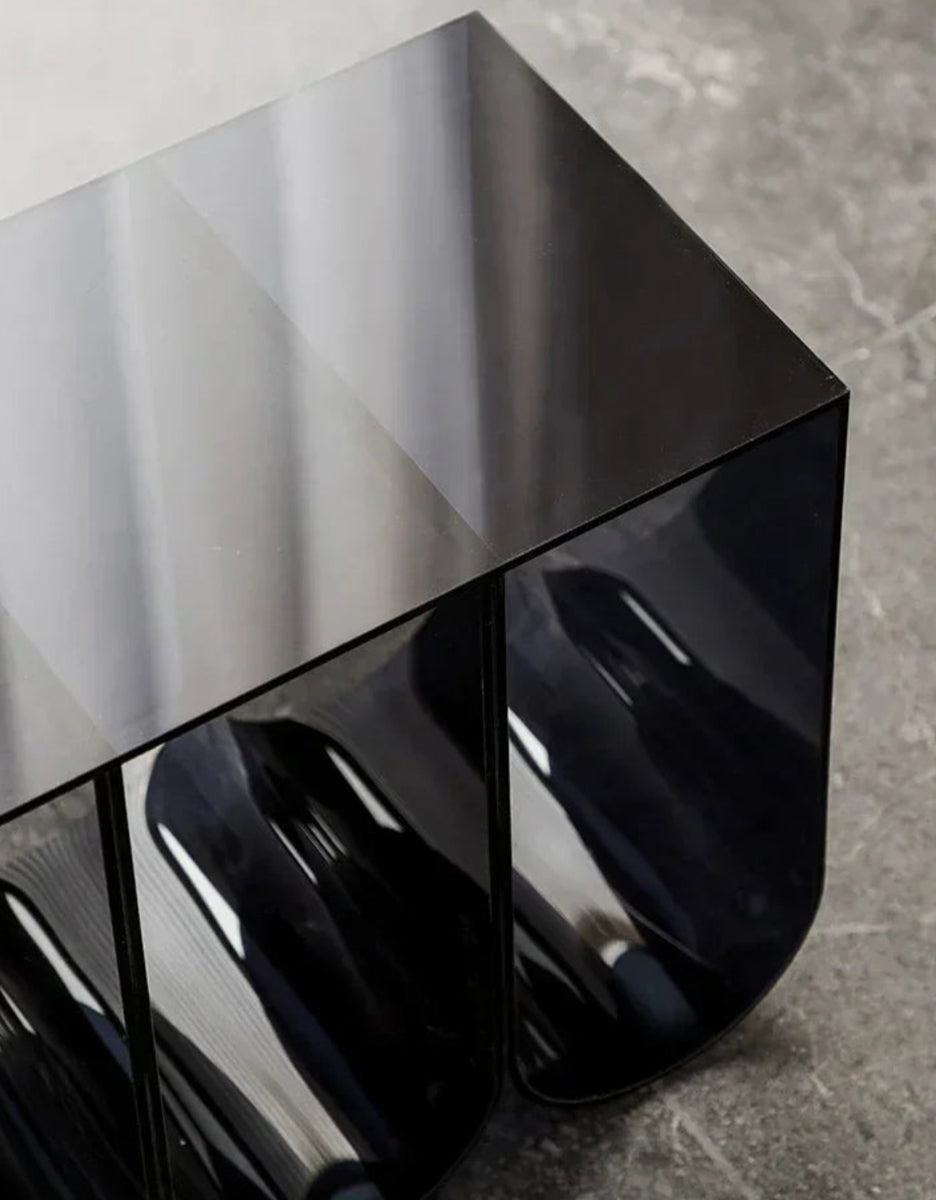 Acrylic Multipurpose Table - Embossed Design Clear Acrylic Side Table