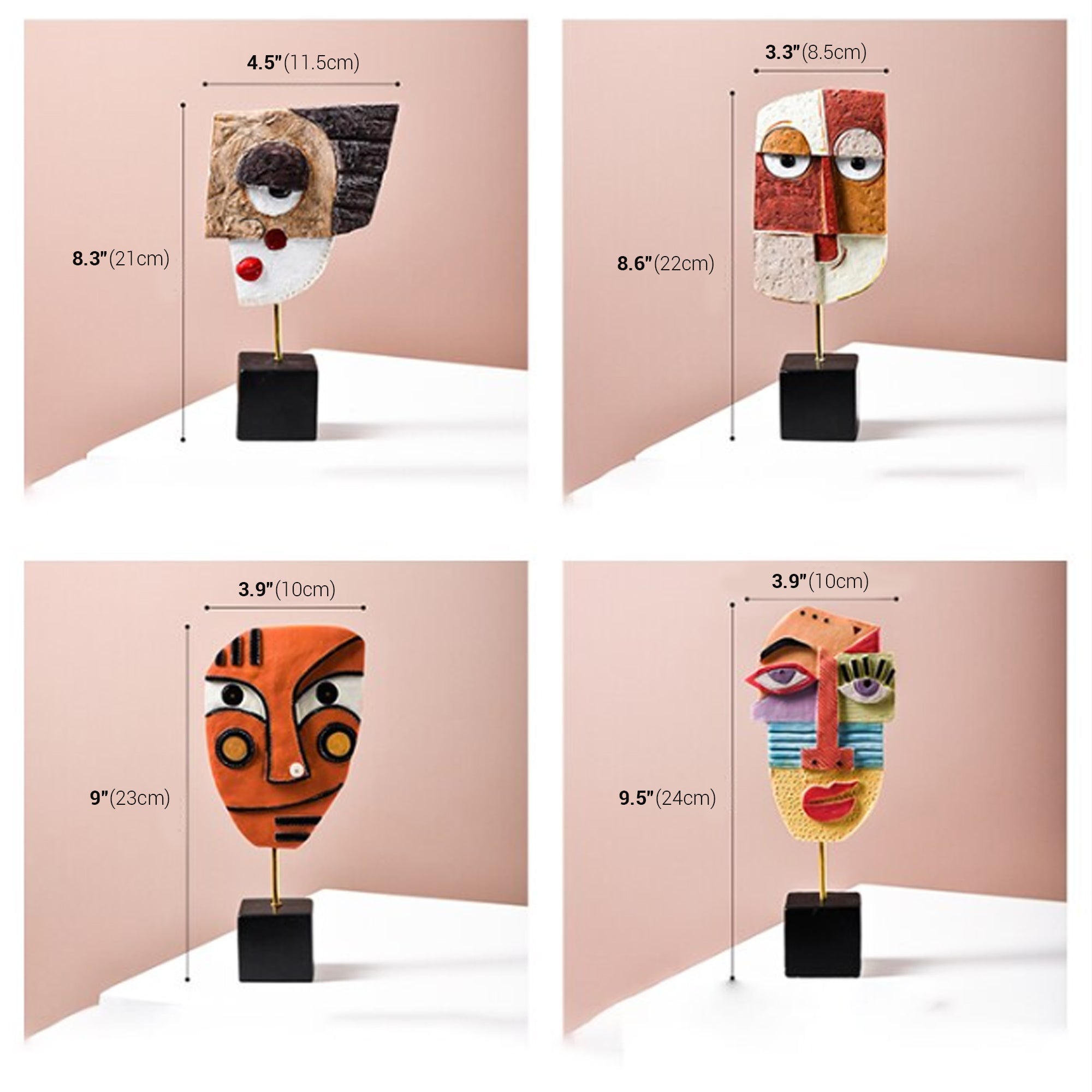 Hand-Crafted Face Mask - Resin Art Sculpture