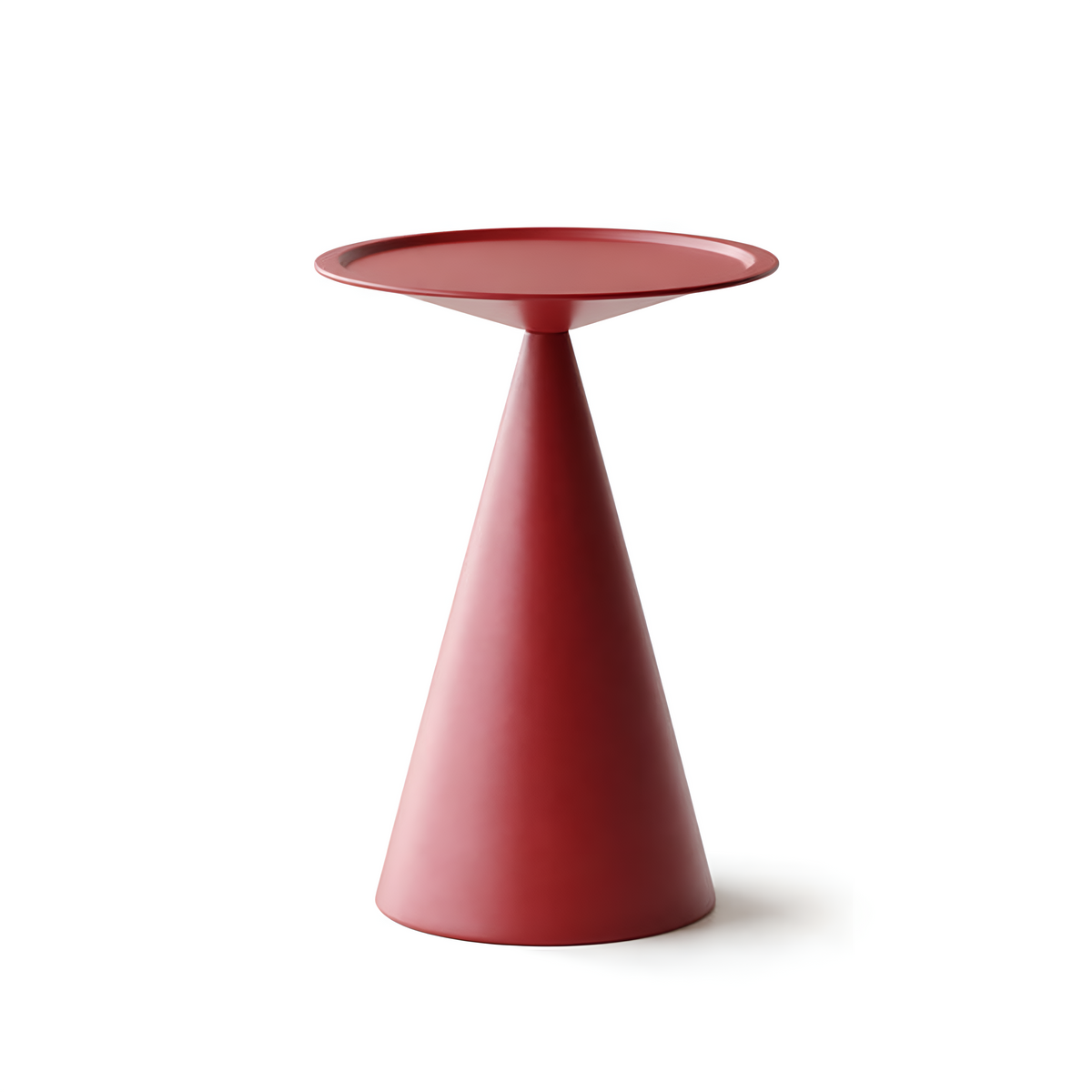 TILT CONE | Sculptural Metal Pedestal Side Table