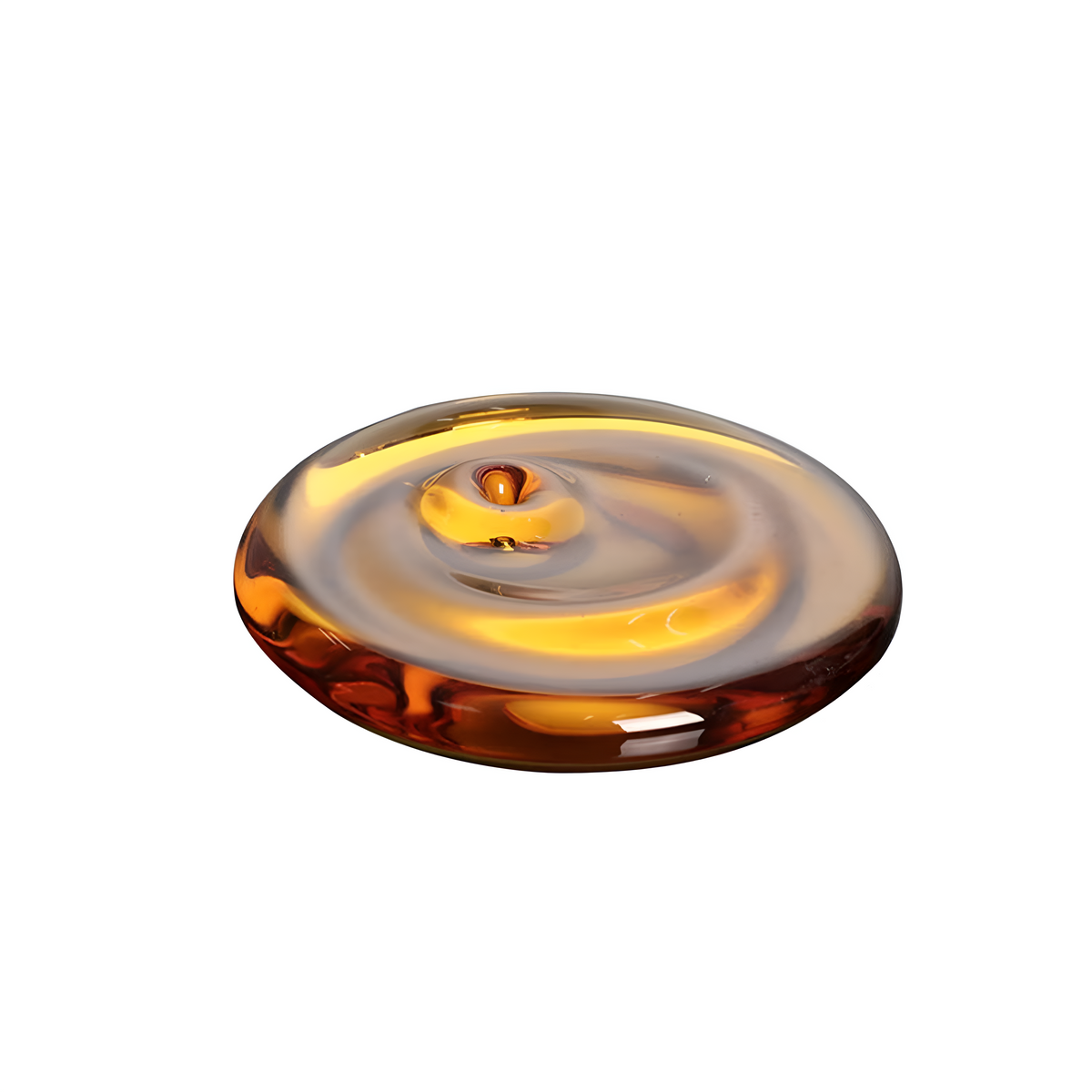 RIPPLE AMBER | Swirl Glass Incense Holder