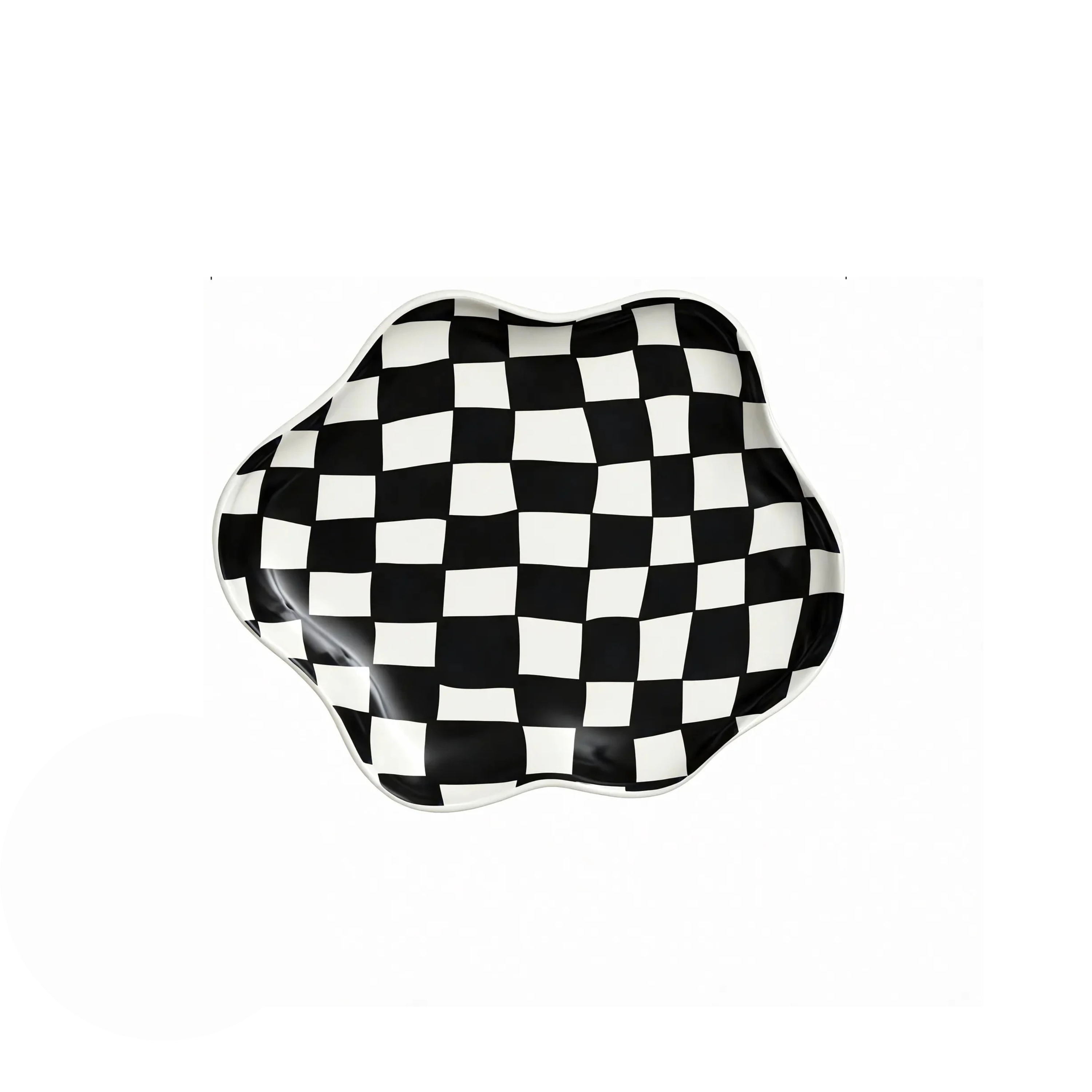 MAXIMA | Retro Checkerboard Ceramic Accent Plate