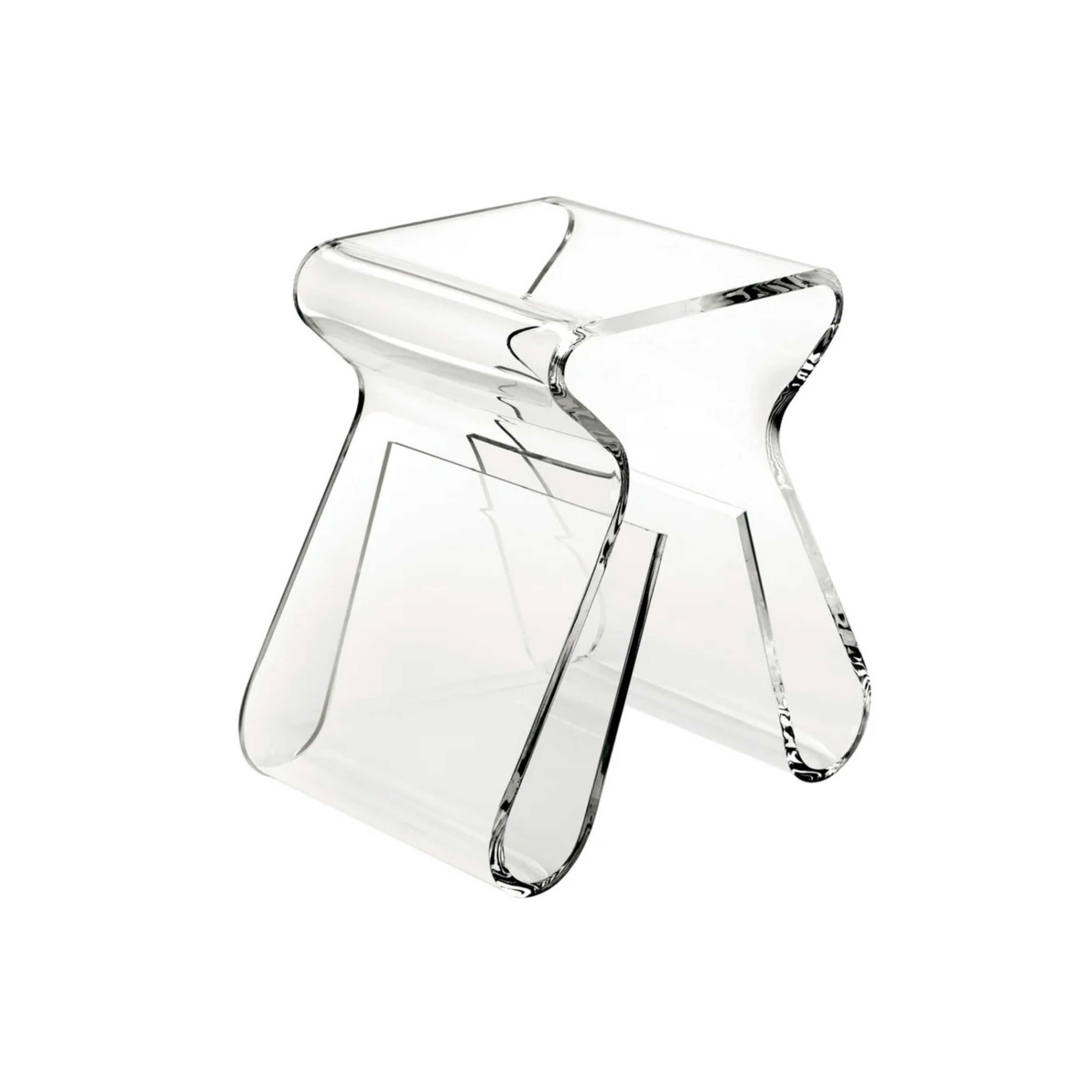 ACRYLIC-CURVE | Sculptural Translucent Side Table